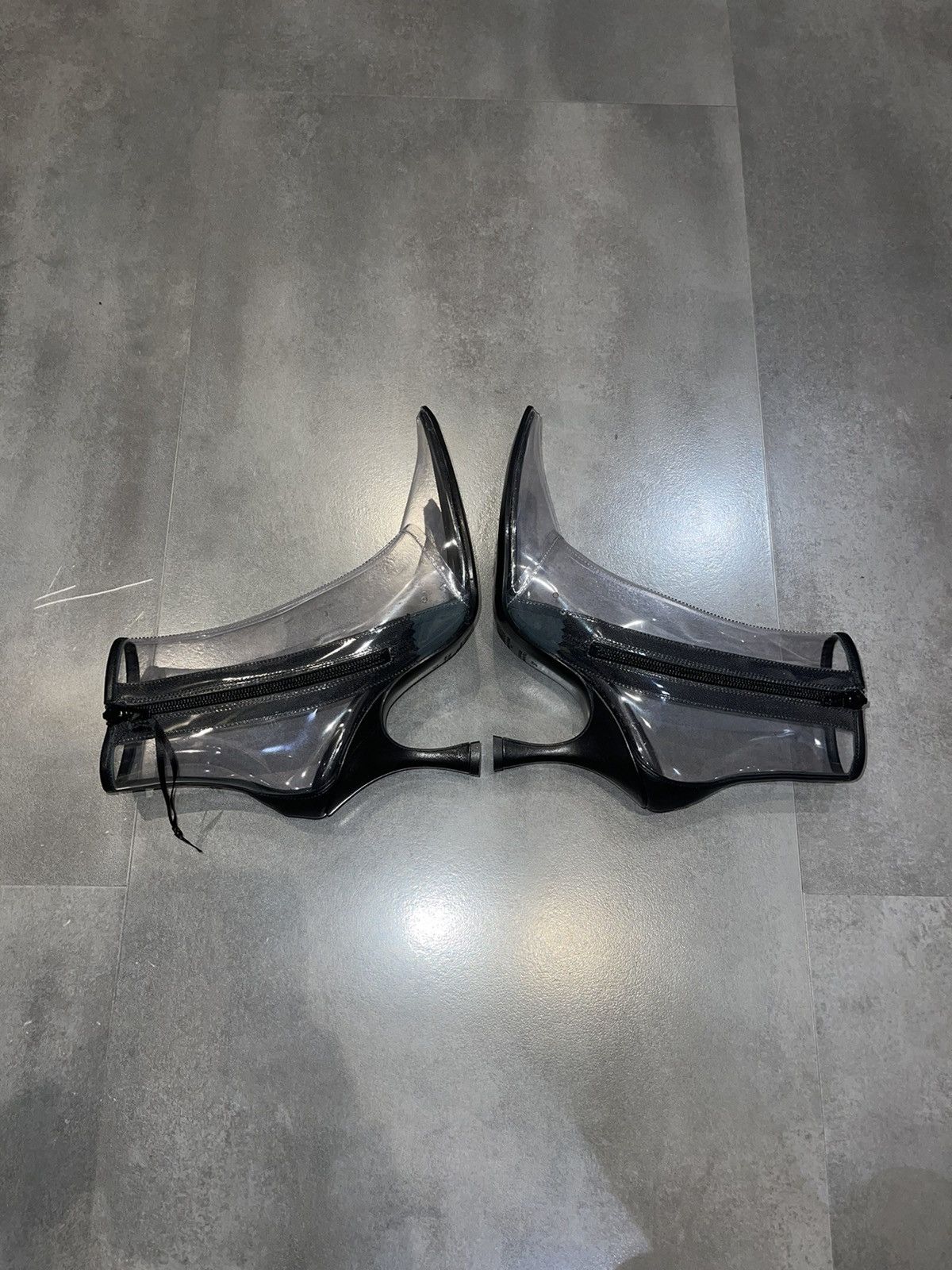 Maison Margiela DS! Maison Margiela Women Transparent Leather Boots Size US 5 / IT 35 - 11 Thumbnail