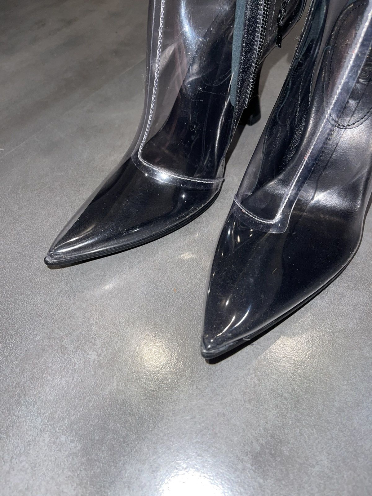 Maison Margiela DS! Maison Margiela Women Transparent Leather Boots Size US 5 / IT 35 - 13 Thumbnail