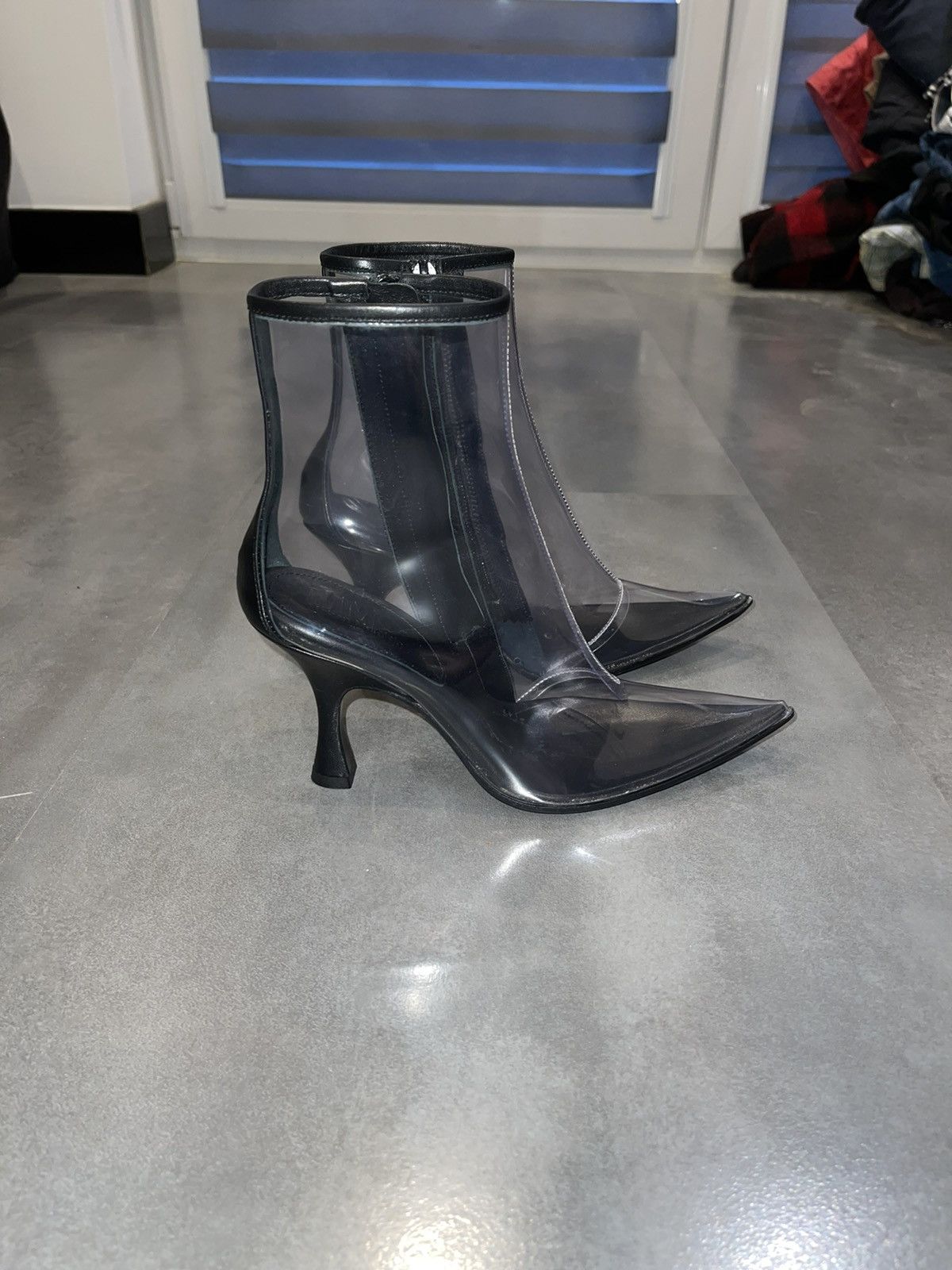 Maison Margiela DS! Maison Margiela Women Transparent Leather Boots Size US 5 / IT 35 - 8 Thumbnail