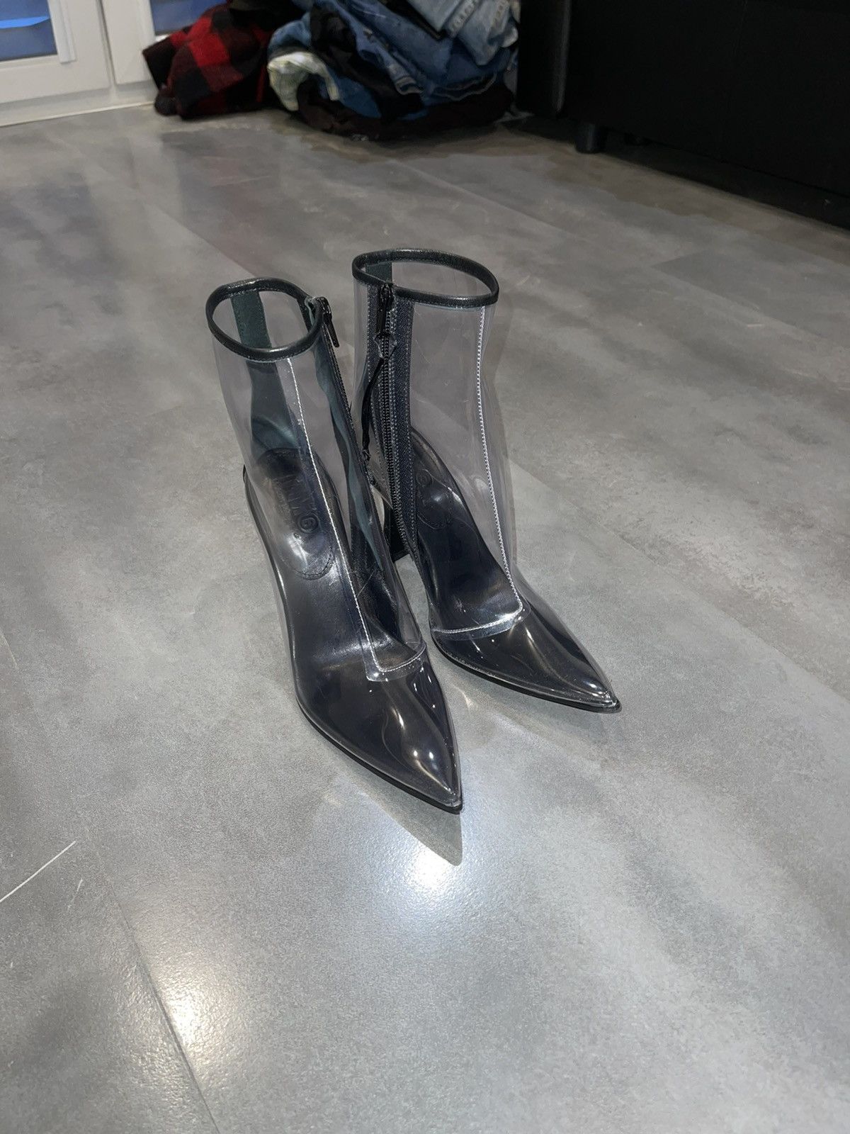 Maison Margiela DS! Maison Margiela Women Transparent Leather Boots Size US 5 / IT 35 - 4 Thumbnail