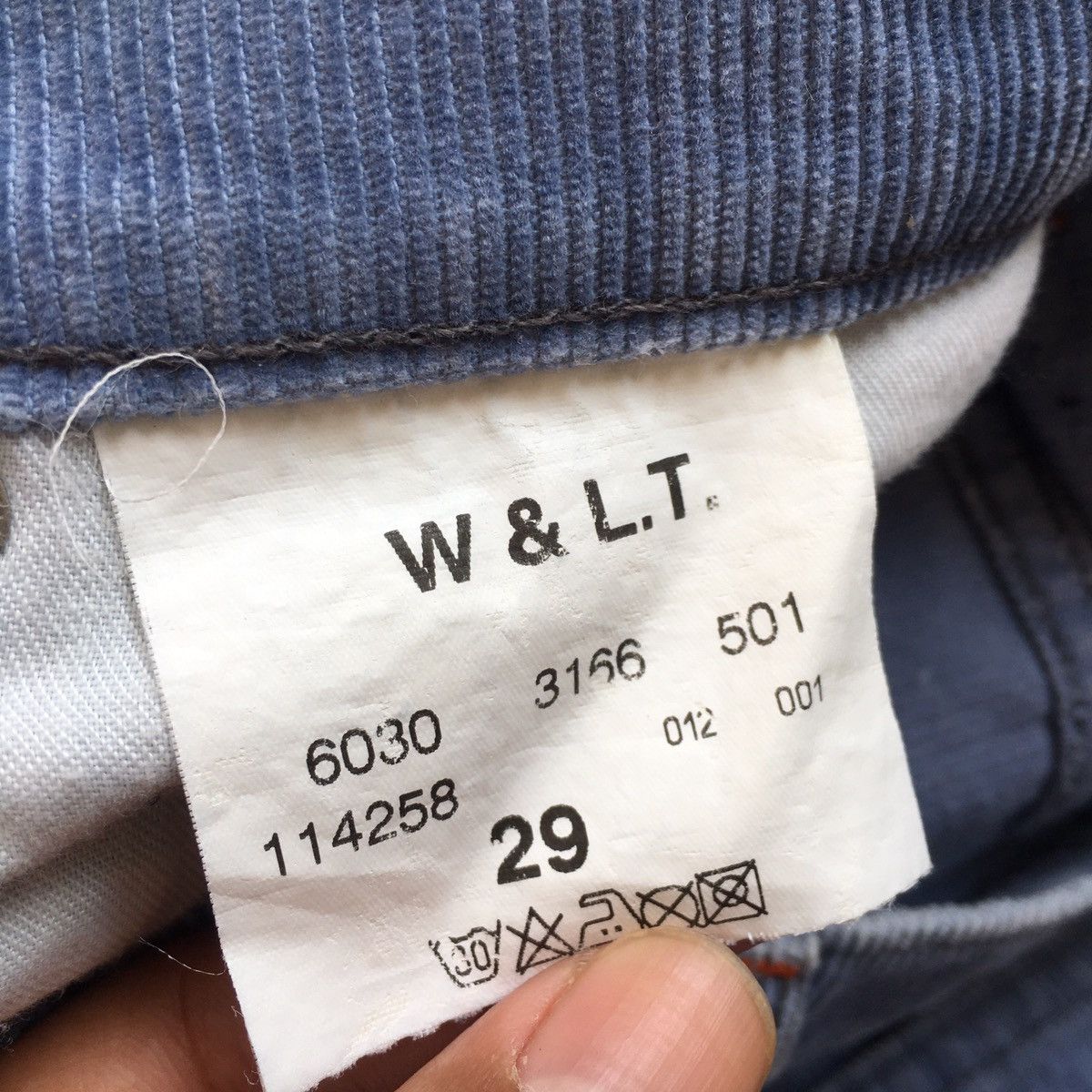 Walter Van Beirendonck blue corduroy Size US 29 - 9 Thumbnail