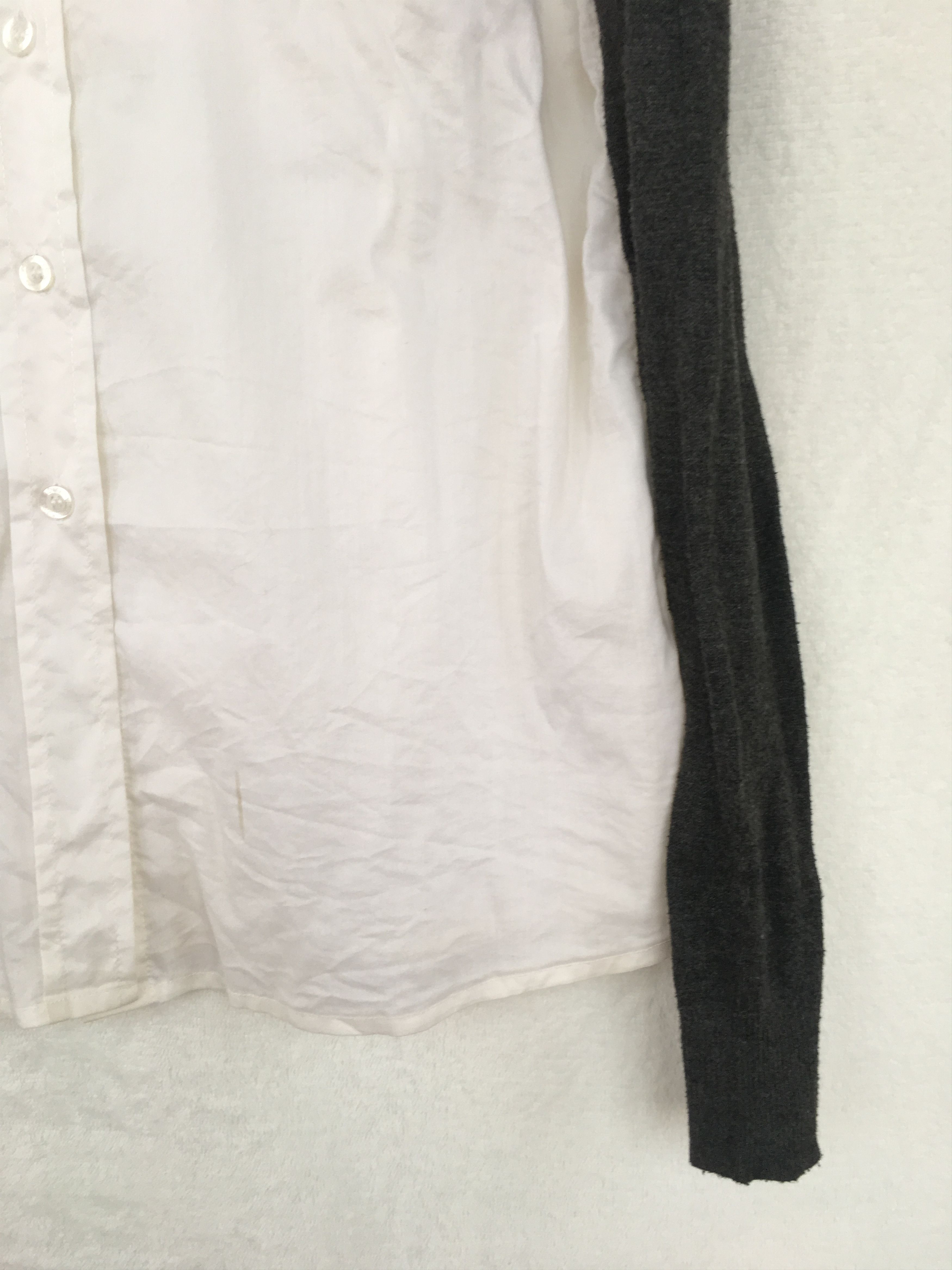Dolce & Gabbana white shirt with knit sleeve Size S / US 4 / IT 40 - 4 Thumbnail