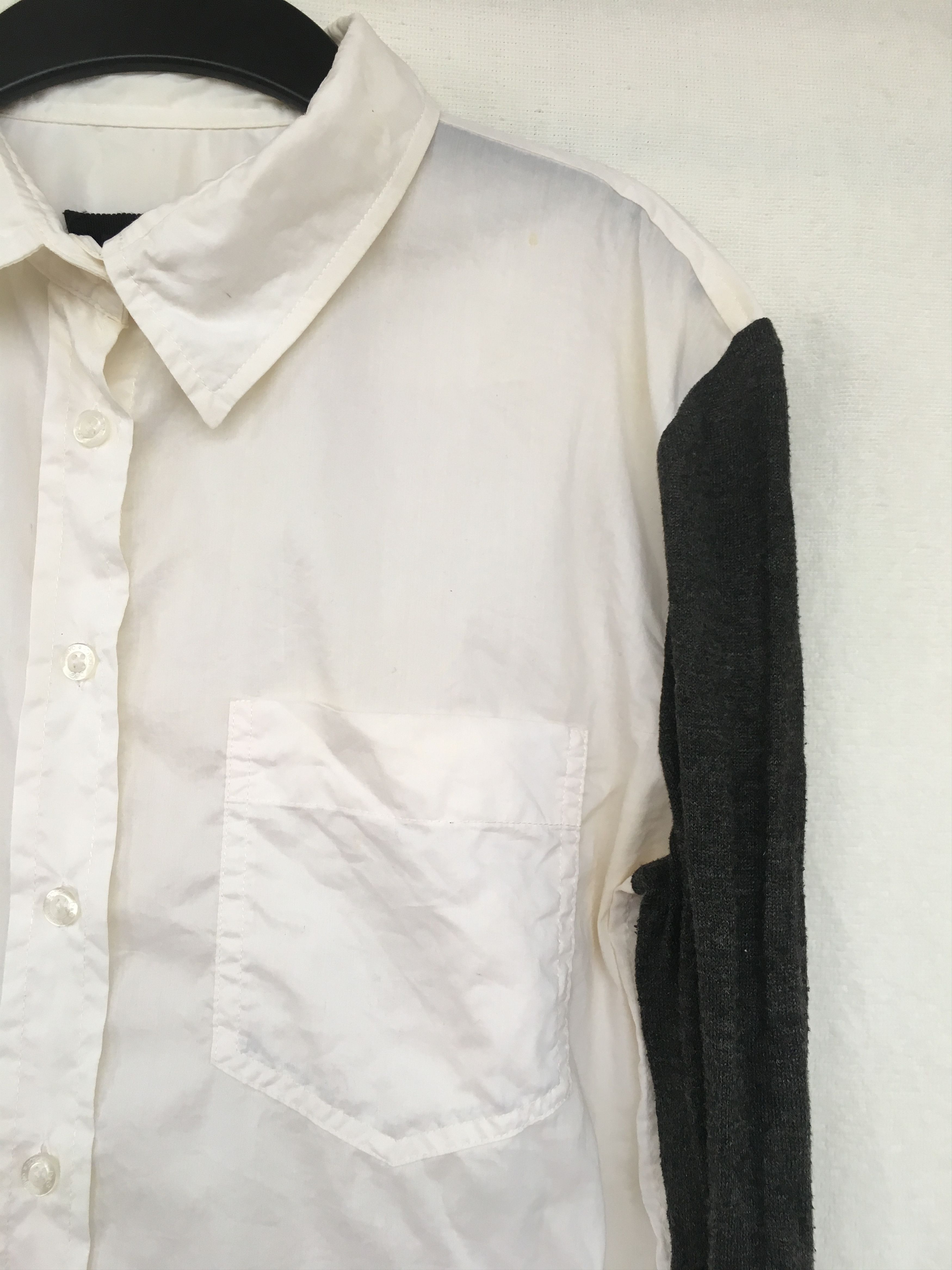 Dolce & Gabbana white shirt with knit sleeve Size S / US 4 / IT 40 - 3 Thumbnail