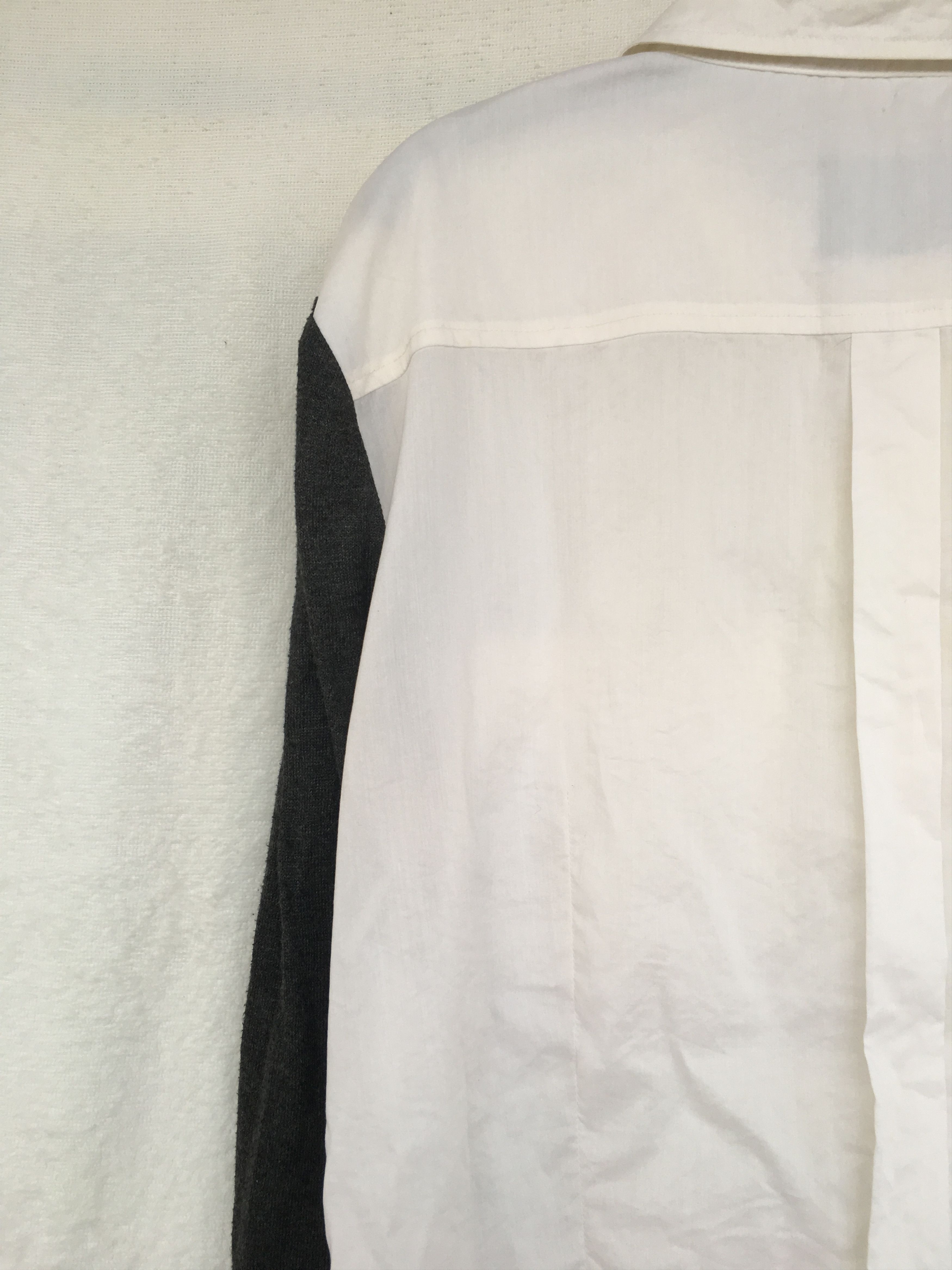 Dolce & Gabbana white shirt with knit sleeve Size S / US 4 / IT 40 - 9 Thumbnail