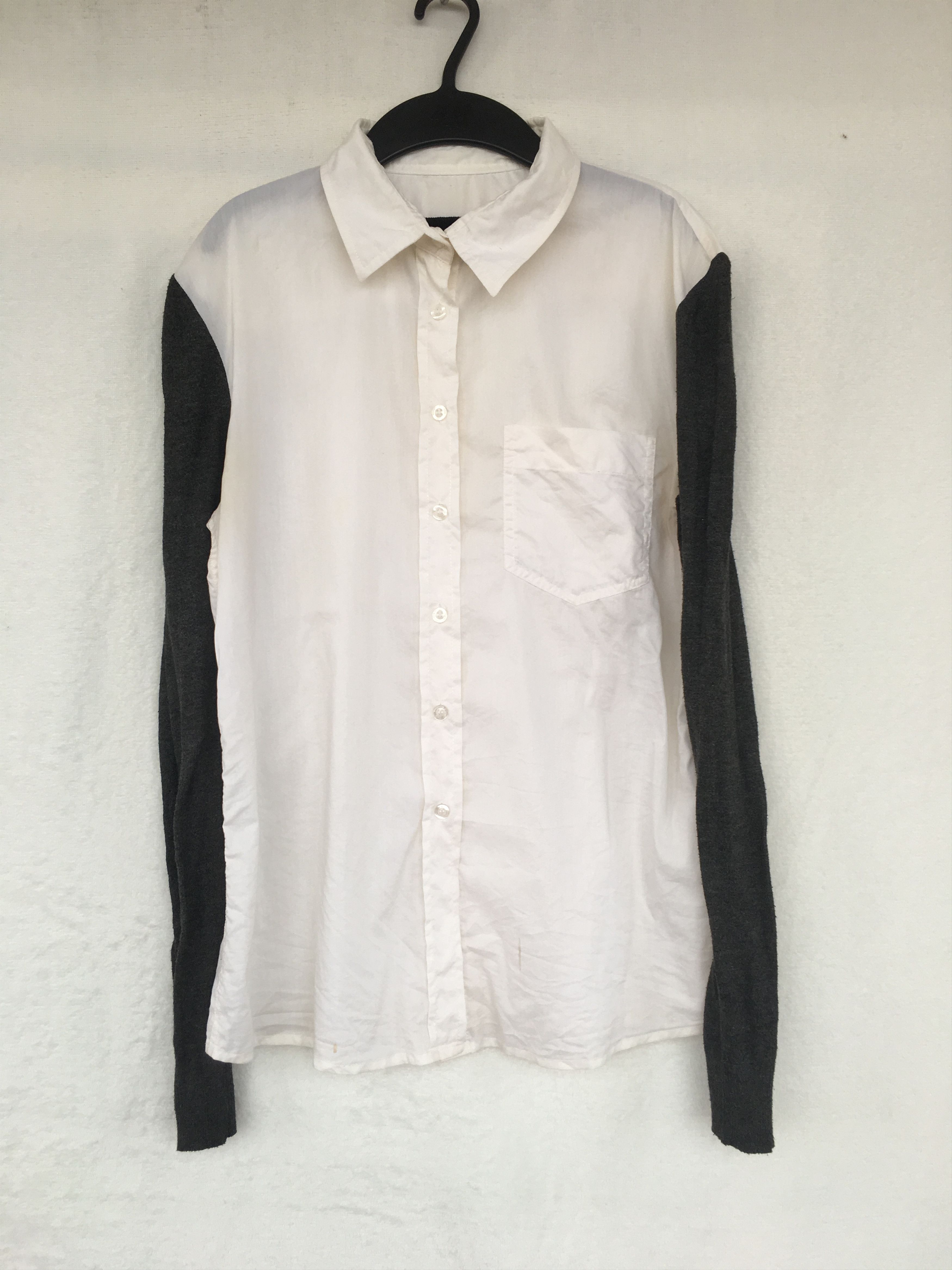 Dolce & Gabbana white shirt with knit sleeve Size S / US 4 / IT 40 - 1 Thumbnail