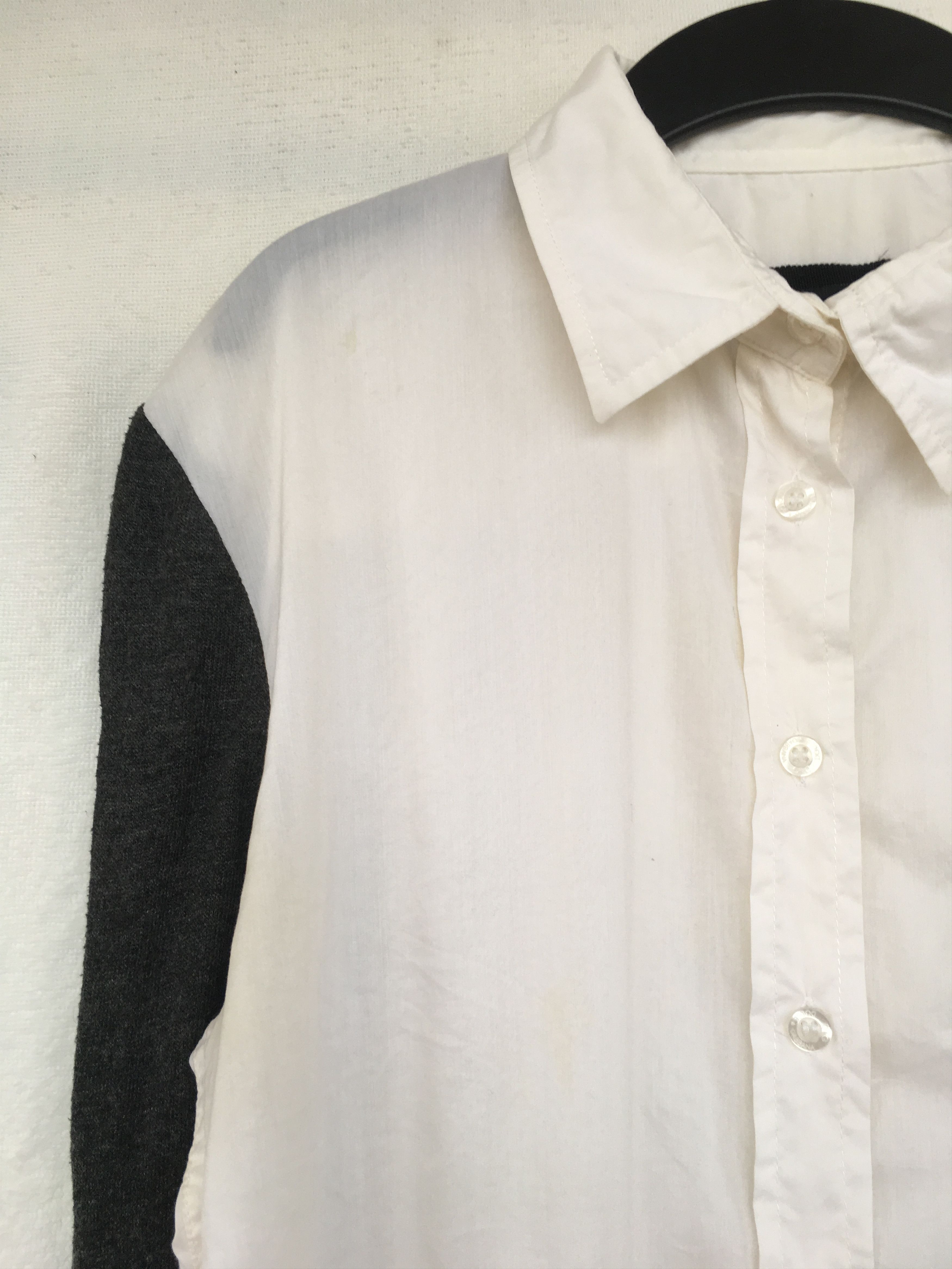Dolce & Gabbana white shirt with knit sleeve Size S / US 4 / IT 40 - 5 Thumbnail