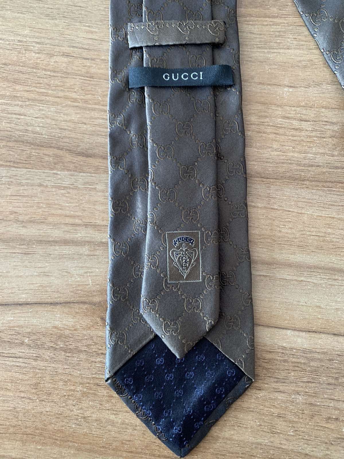 Gucci 🕵🏻‍♂️🕵🏻‍♂️ Gucci Beige Monogram Tie Size ONE SIZE - 4 Thumbnail