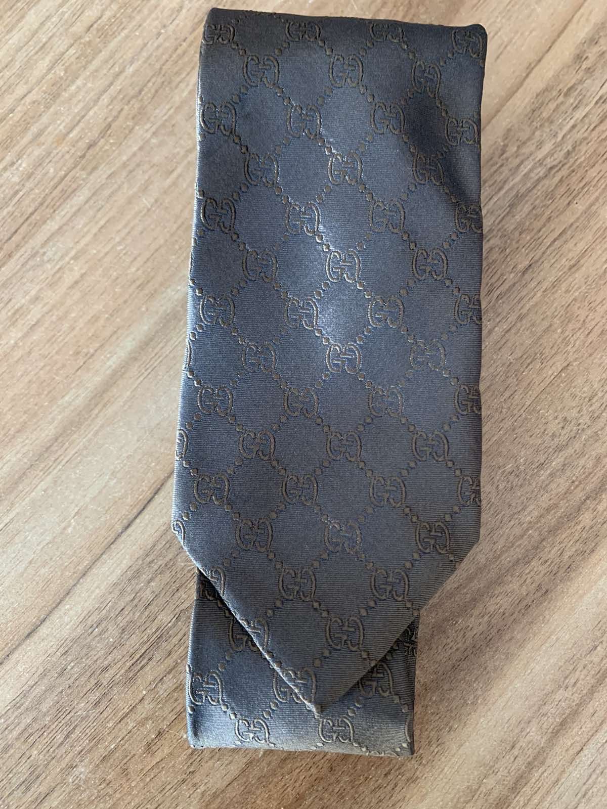 Gucci 🕵🏻‍♂️🕵🏻‍♂️ Gucci Beige Monogram Tie Size ONE SIZE - 2 Thumbnail