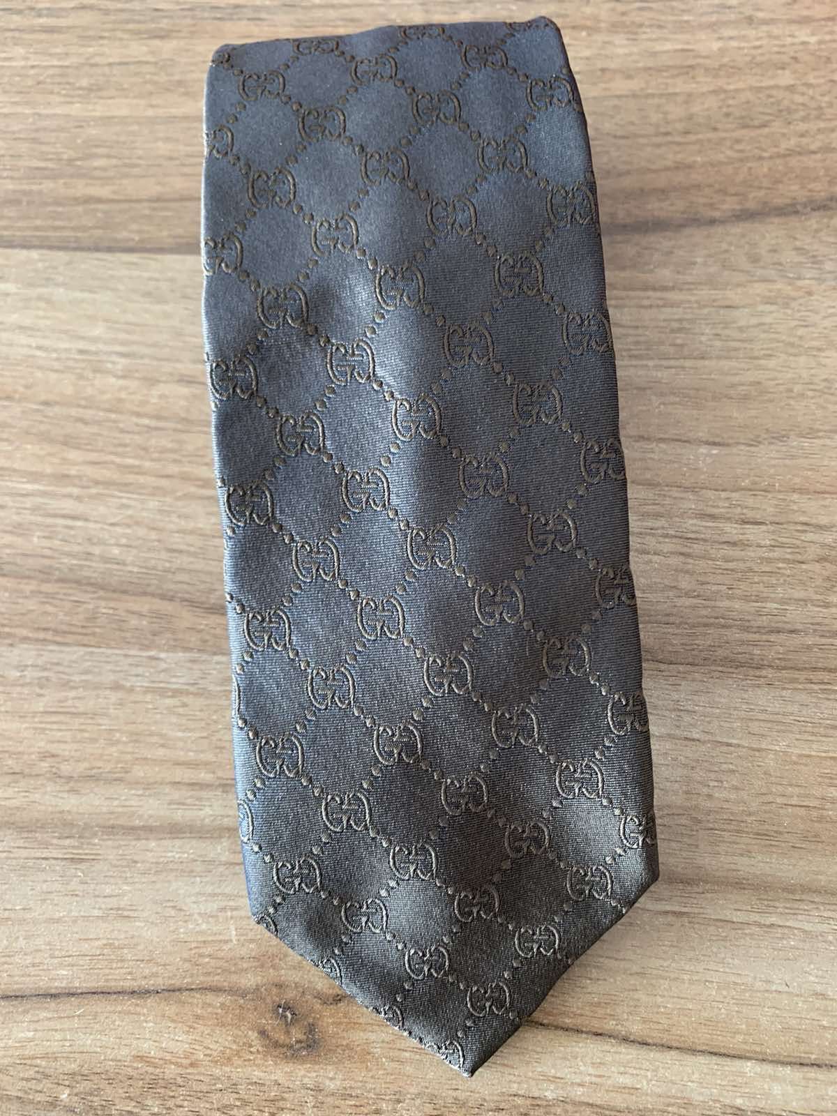Gucci 🕵🏻‍♂️🕵🏻‍♂️ Gucci Beige Monogram Tie Size ONE SIZE - 1 Thumbnail