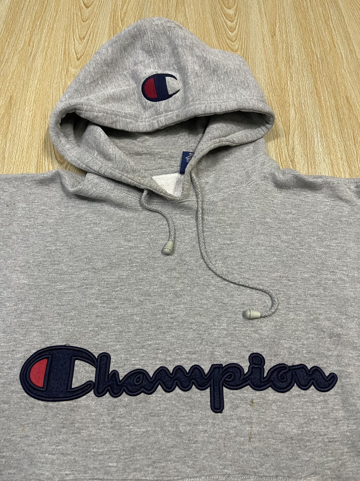 Champion × Vintage Vintage CHAMPION HOODIES Jumper Streetfashion Size US L / EU 52-54 / 3 - 5 Thumbnail