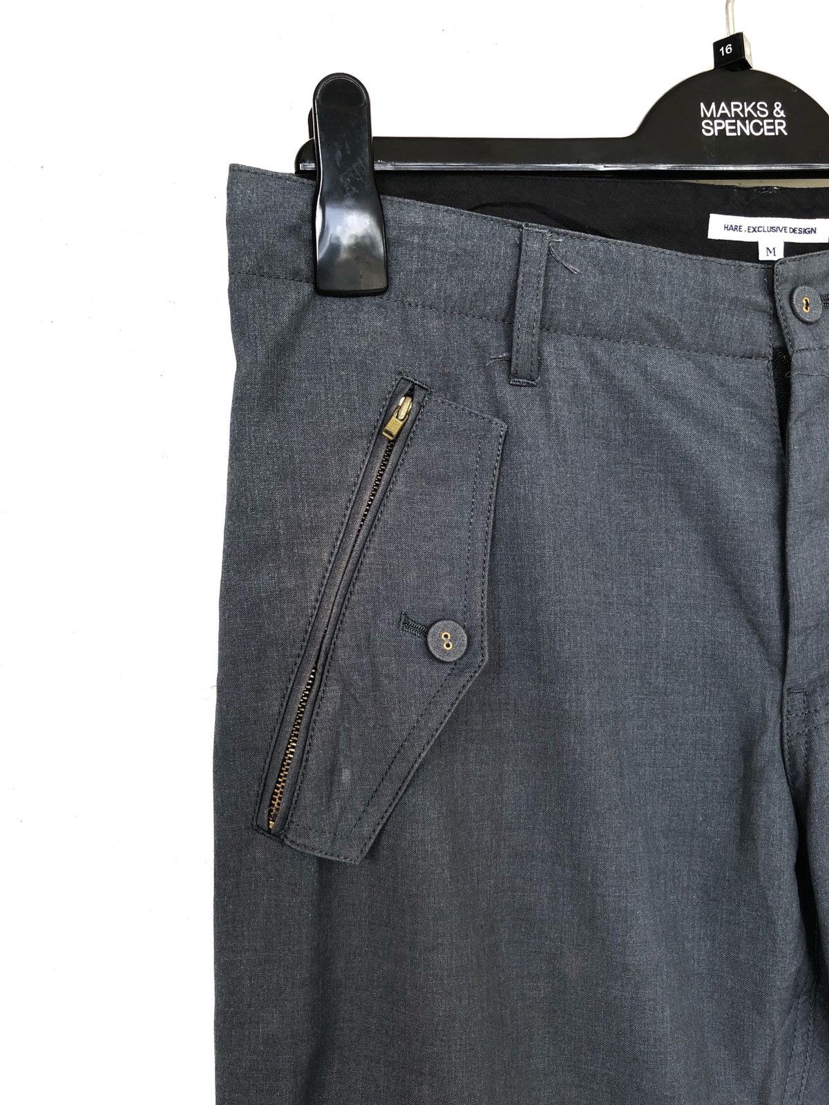 HARE Exc. Hare 🇯🇵 Multi Pocket Button Hem Cargo Pants Size US 32 / EU 48 - 4 Thumbnail