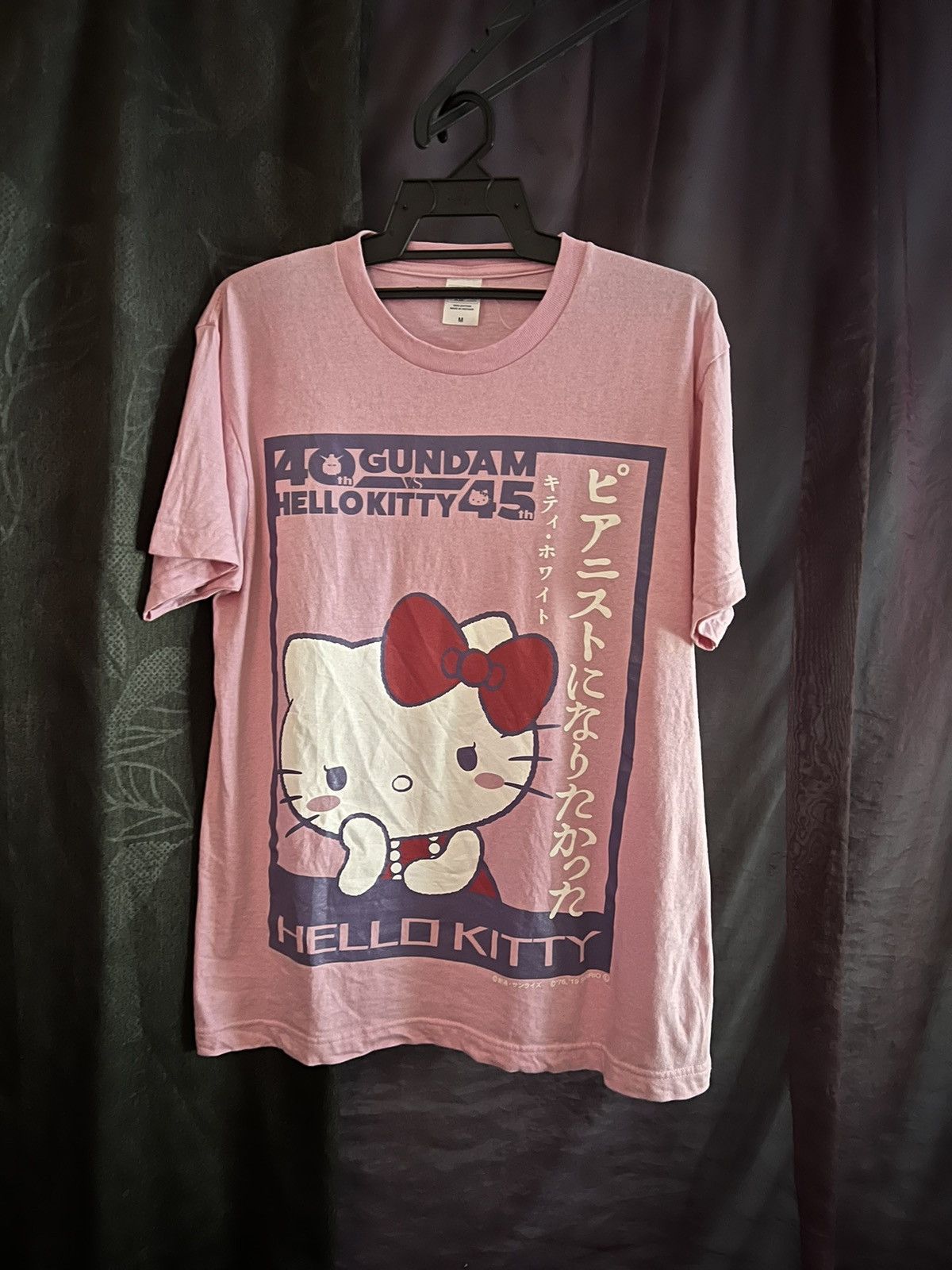 Japanese Brand LIMITED EDITION 2019 GUNDAM X HELLO KITTY PINK TEE IN PINK Size US M / EU 48-50 / 2 - 7 Thumbnail