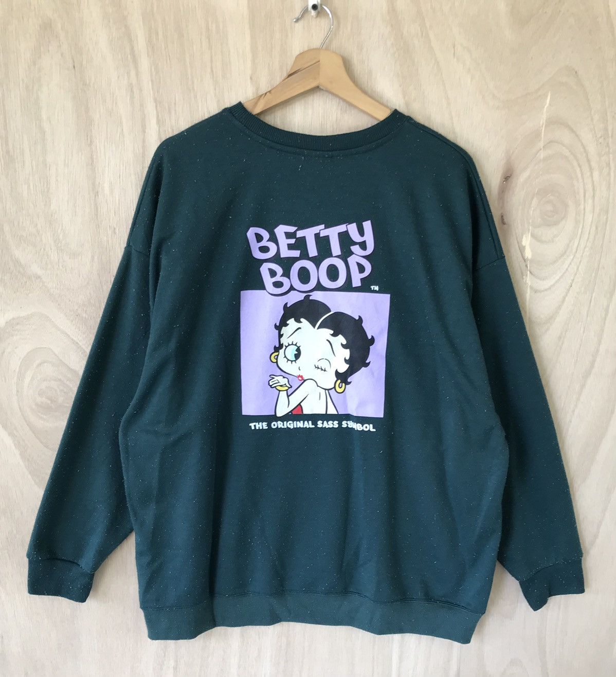 image of Strange Heaven X Betty Boop Sweatshirts in Dark Green, Women's (Size 2XL)
