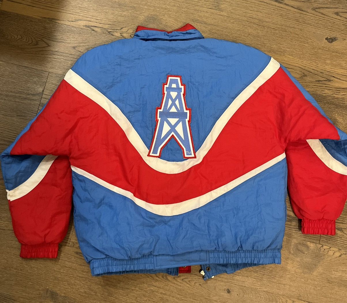 Vintage Apex One Houston Oilers Puffer Jacket