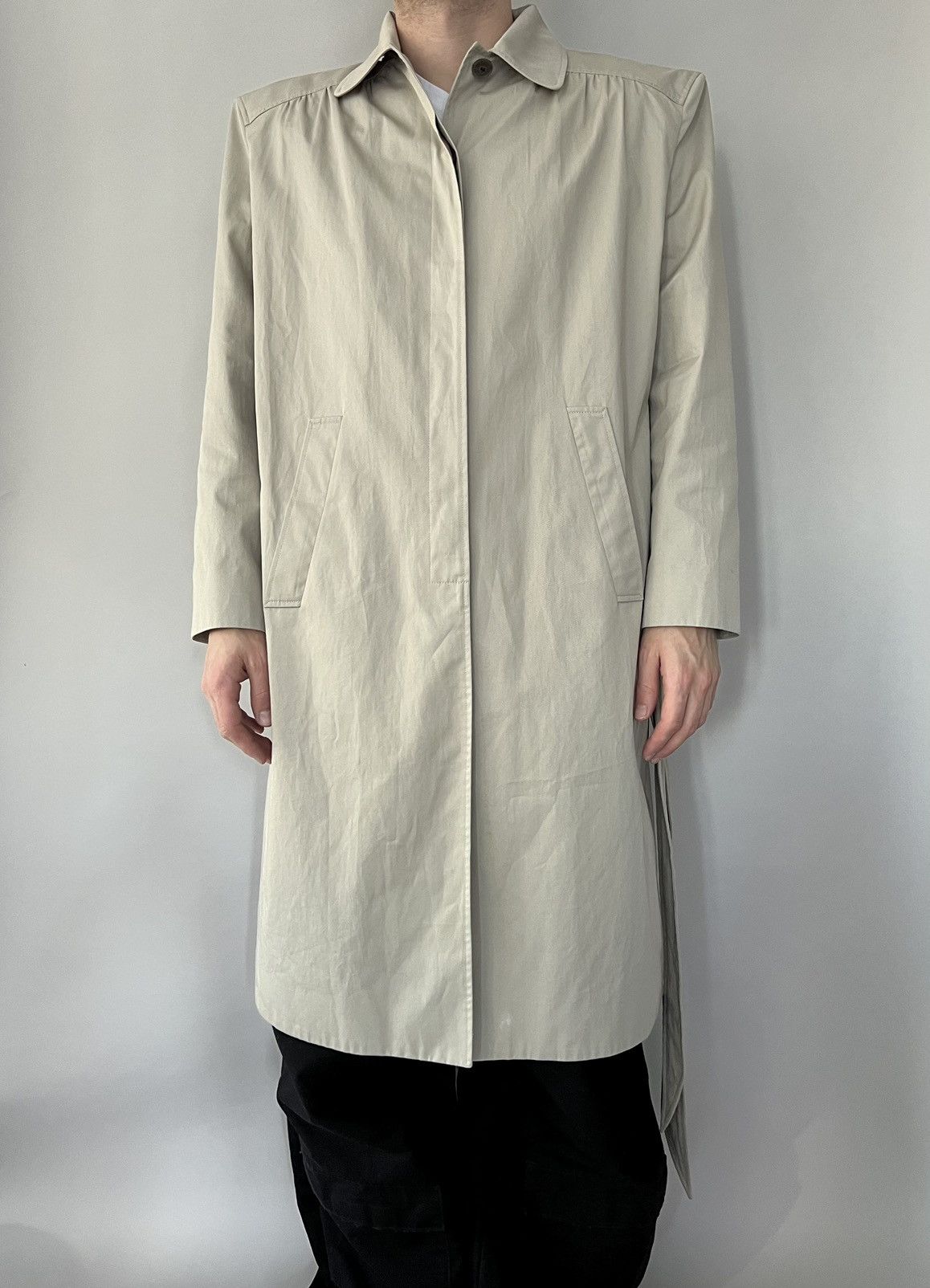 SS17 Trench Coat with Shoulder Pads