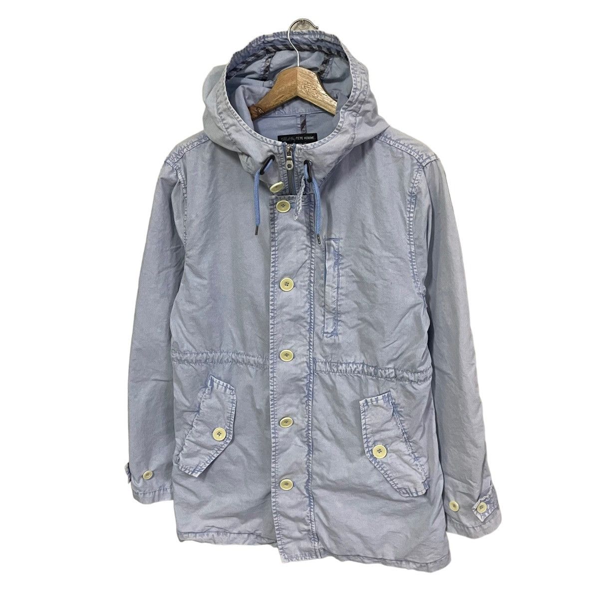 Issey Miyake × Japanese Brand × Tete Homme STEAL💥TETE HOMME CARGO HOODIE JACKET Size US M / EU 48-50 / 2 - 3 Thumbnail