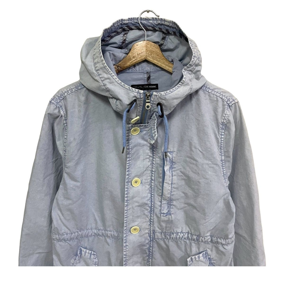 Issey Miyake × Japanese Brand × Tete Homme STEAL💥TETE HOMME CARGO HOODIE JACKET Size US M / EU 48-50 / 2 - 5 Thumbnail