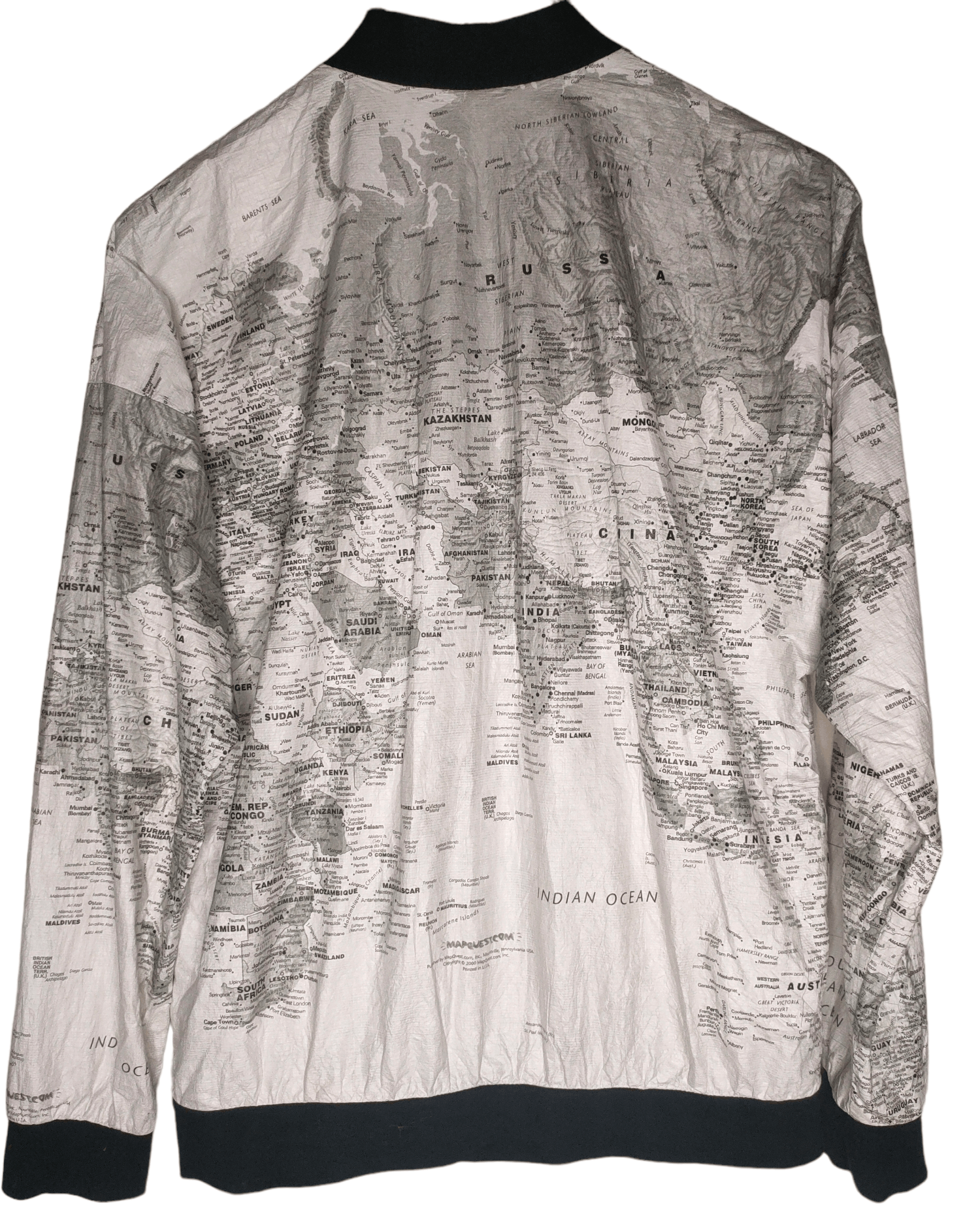 Nirvana × Vintage 🔥NEEDGONE🔥Paper world map jacket LESLIE JORDAN Size US M / EU 48-50 / 2 - 2 Thumbnail
