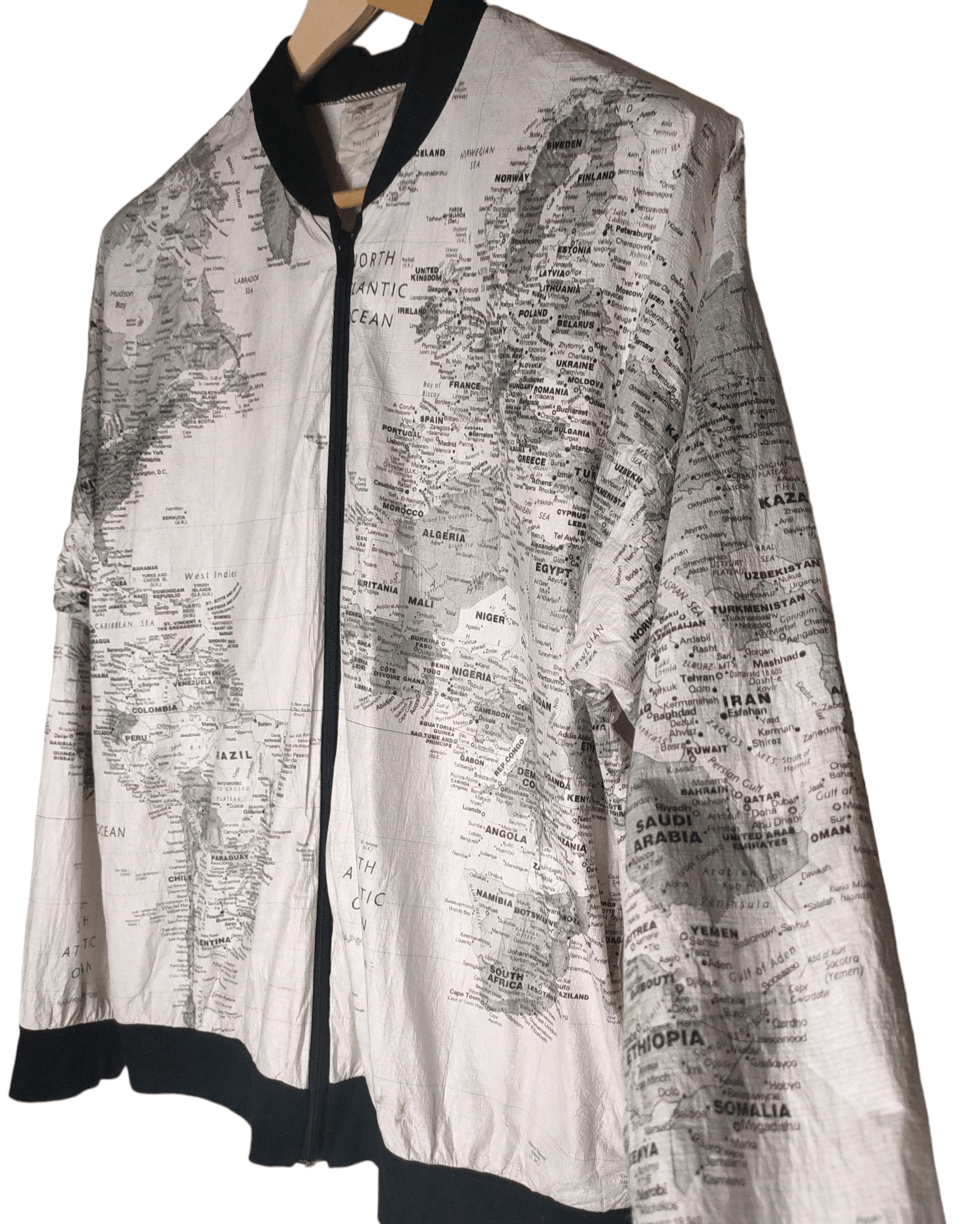 Nirvana × Vintage 🔥NEEDGONE🔥Paper world map jacket LESLIE JORDAN Size US M / EU 48-50 / 2 - 3 Thumbnail
