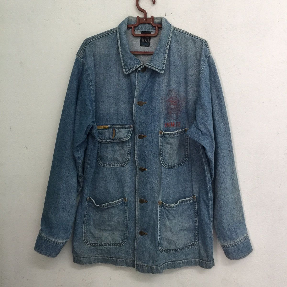 Prison blues denim jacket made in Usa