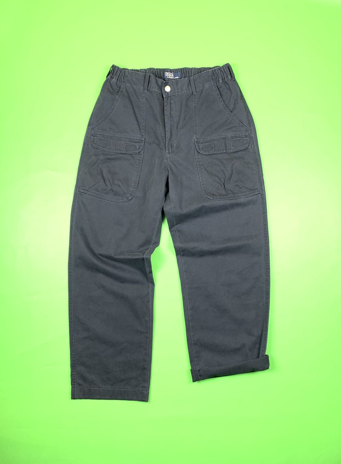 image of Polo Ralph Lauren x Ralph Lauren Ralph Laurent Vintage Military Cargo Workwear Pants in Dark Blue (