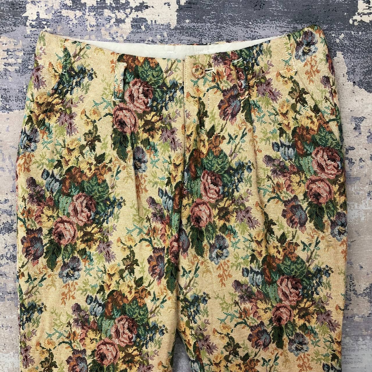 LOWRYS FARM P233 LOWRYS FARM WOVEN FLOWER FULLPRINT SKINNY PANTS Size 30" / US 8 / IT 44 - 3 Thumbnail