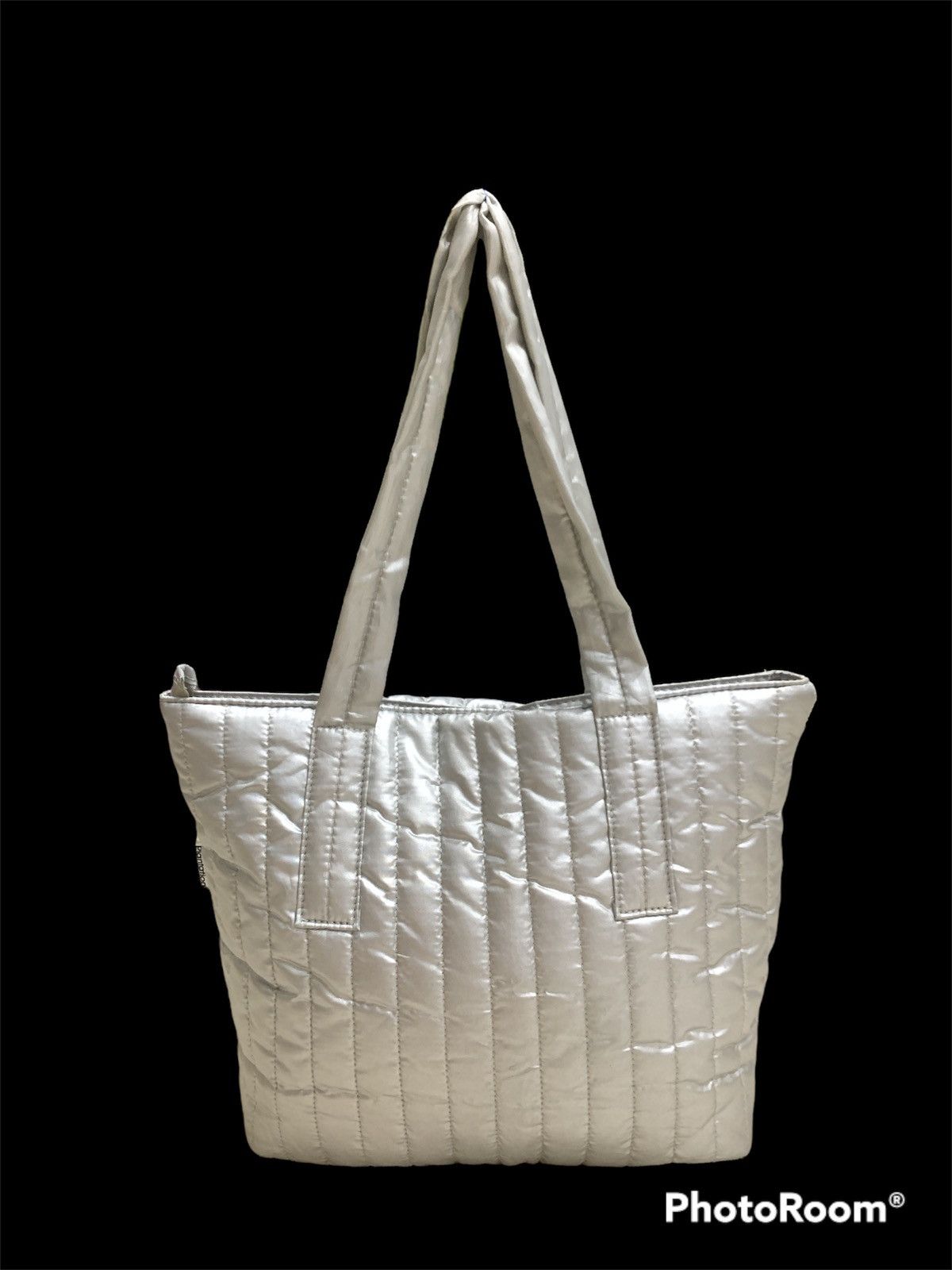 Issey Miyake × Japanese Brand VINTAGE PLANTATION BY ISSEY MIYAKE SILVER NYLON TOTE BAG Size ONE SIZE - 2 Thumbnail