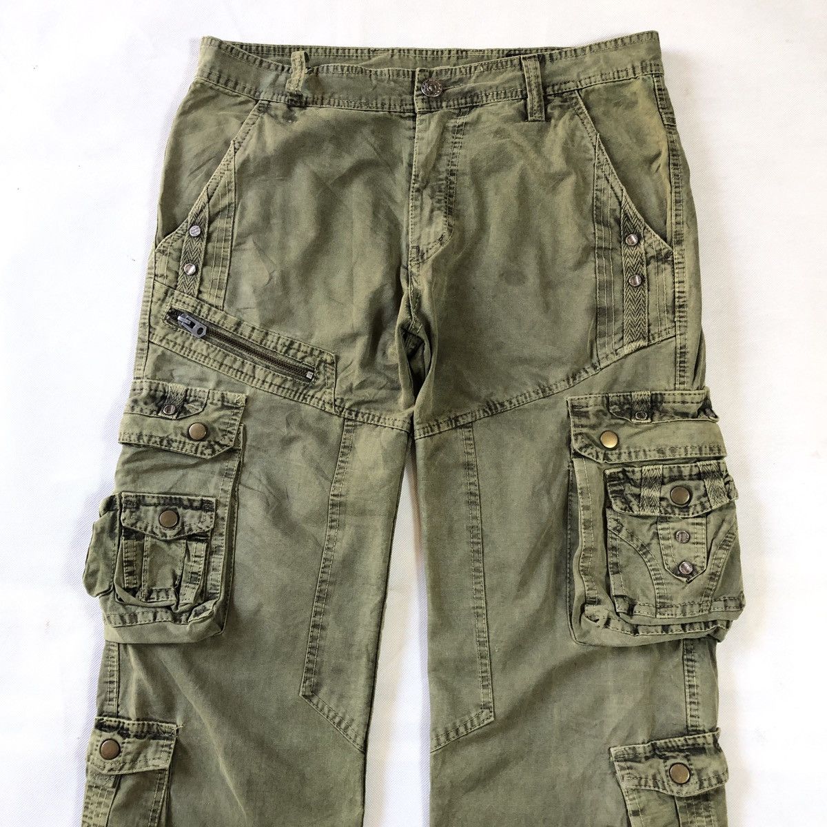 Japanese Brand Military Works Tactical Multipocket Fatigue Cargo Pant Size US 32 / EU 48 - 3 Thumbnail