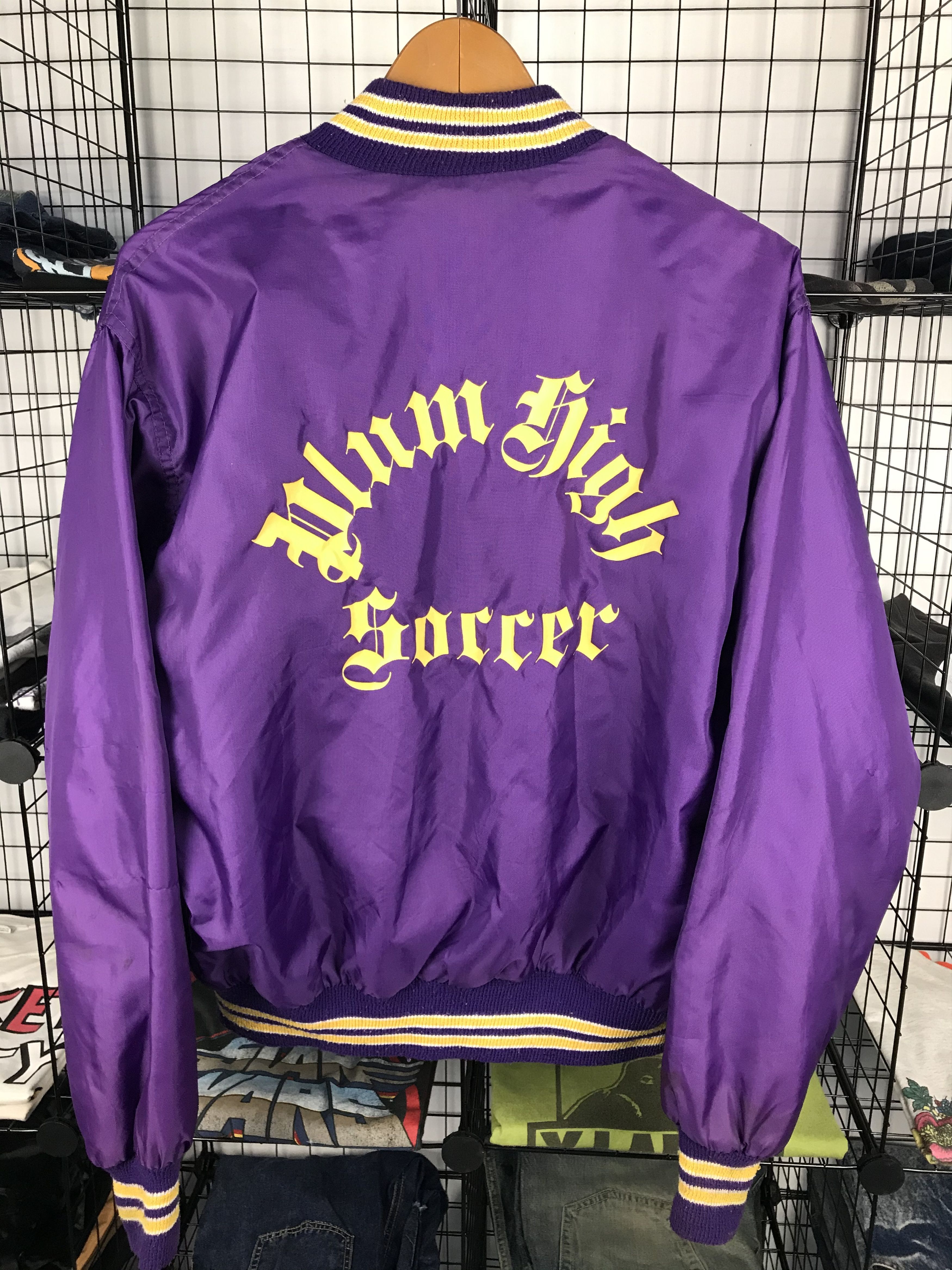 Vintage Vintage West Wind Plum High Soccer Bomber Jacket Big Logo Size US M / EU 48-50 / 2 - 2 Thumbnail