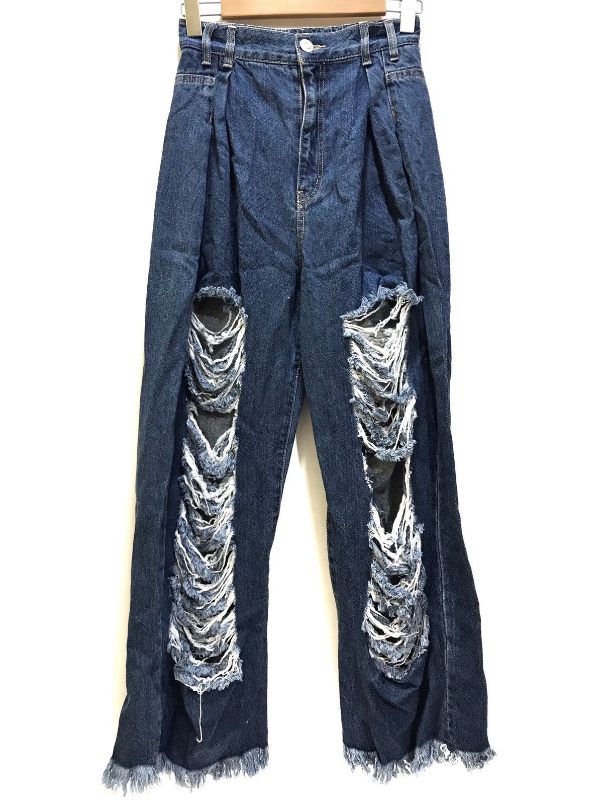 Japanese Brand Distressed Denim Nice Design Size US 28 / EU 44 - 1 Thumbnail