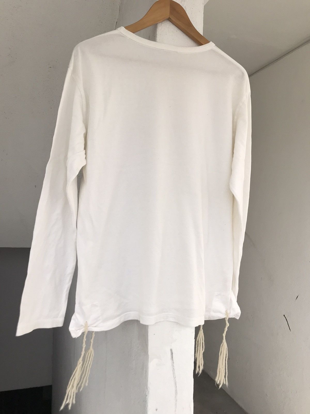 Unused Aw 13 Unused White Fringe Tee Travis Scott Size US M / EU 48-50 / 2 - 7 Thumbnail