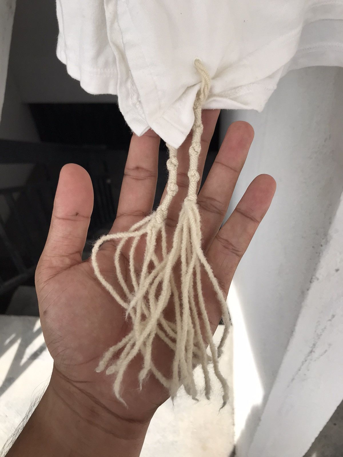 Unused Aw 13 Unused White Fringe Tee Travis Scott Size US M / EU 48-50 / 2 - 9 Thumbnail