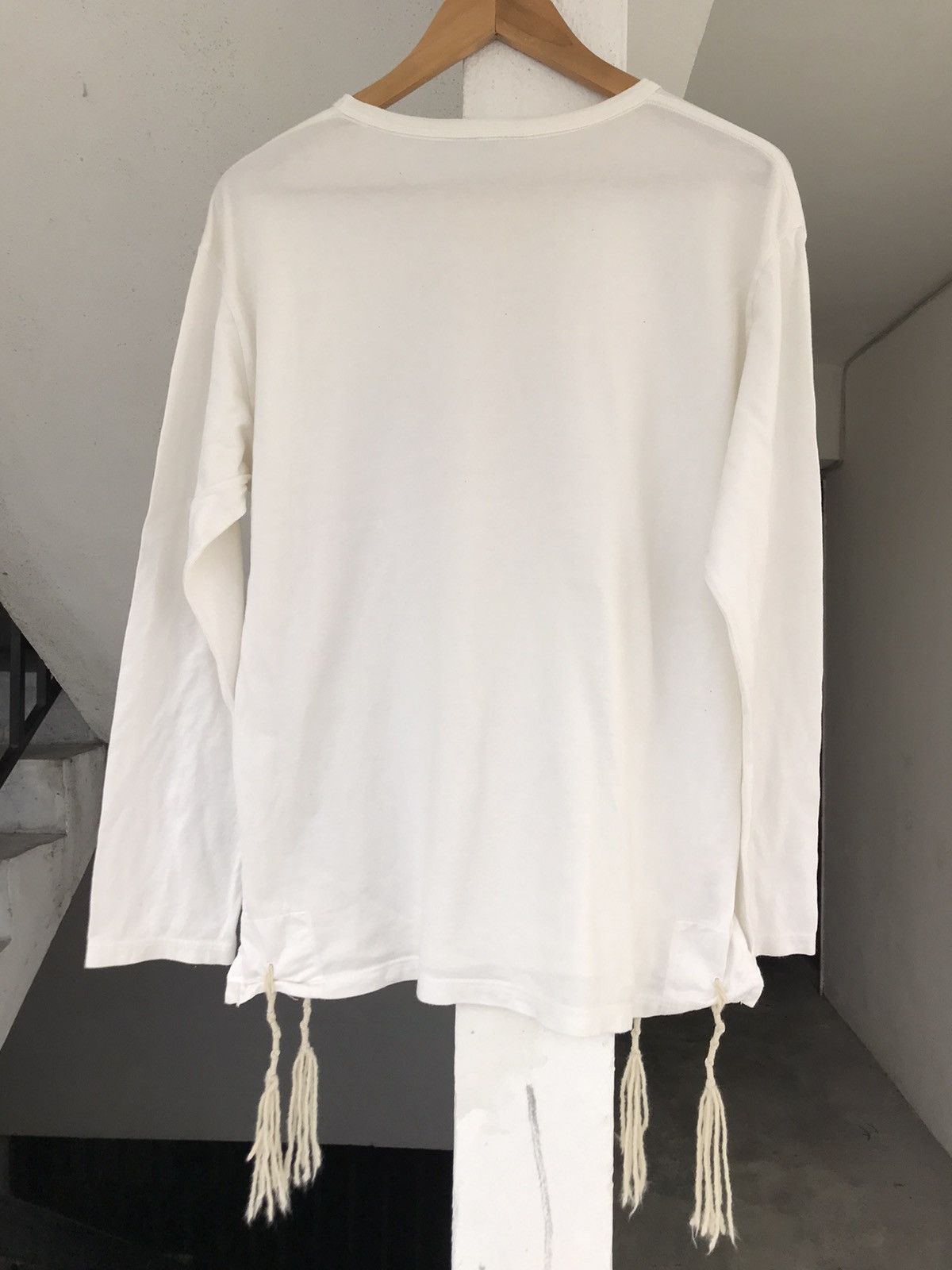 Unused Aw 13 Unused White Fringe Tee Travis Scott Size US M / EU 48-50 / 2 - 6 Thumbnail