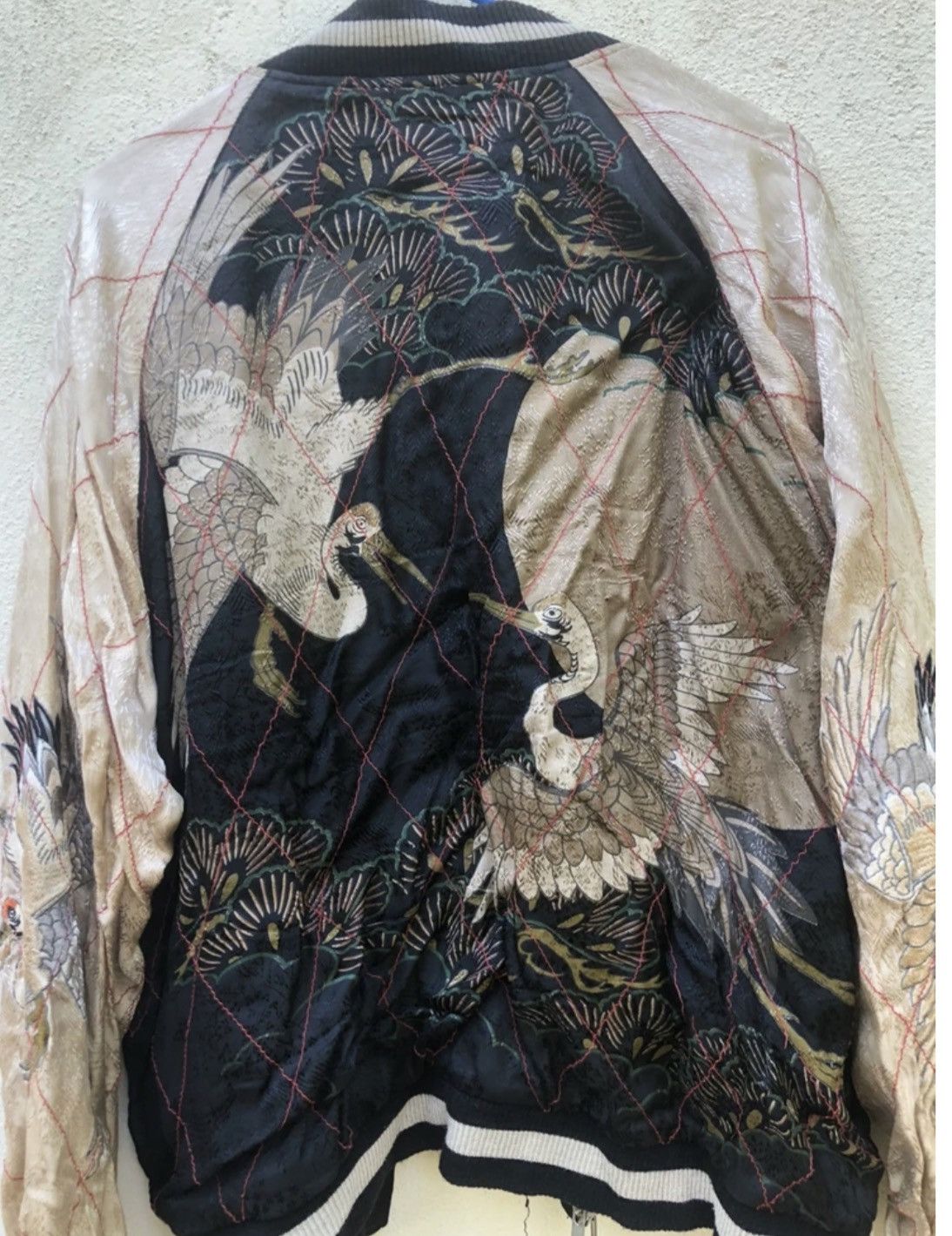 Japanese Brand VINTAGE JAPANESE CLASSIC SCRIPT SUKAJAN REVERSIBLE SATIN Size US L / EU 52-54 / 3 - 4 Thumbnail