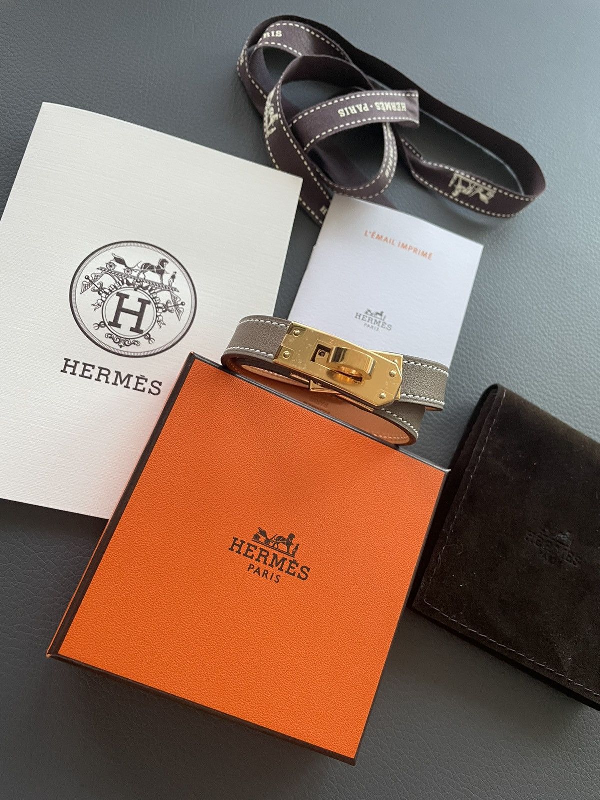 Hermes Sold Out Rare Iconic Brand New Kelly double leather bracelet Size ONE SIZE - 8 Thumbnail