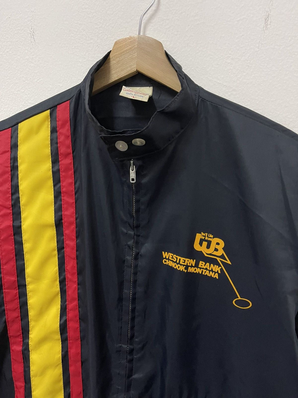 Japanese Brand × Vintage Vtg Ebert Sportwear Western Bank Sewn Patch Striped Jacket Size US L / EU 52-54 / 3 - 2 Thumbnail