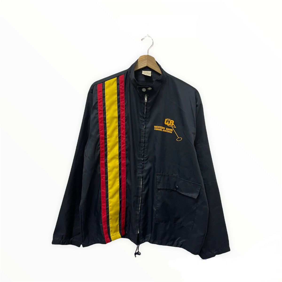 Japanese Brand × Vintage Vtg Ebert Sportwear Western Bank Sewn Patch Striped Jacket Size US L / EU 52-54 / 3 - 1 Thumbnail
