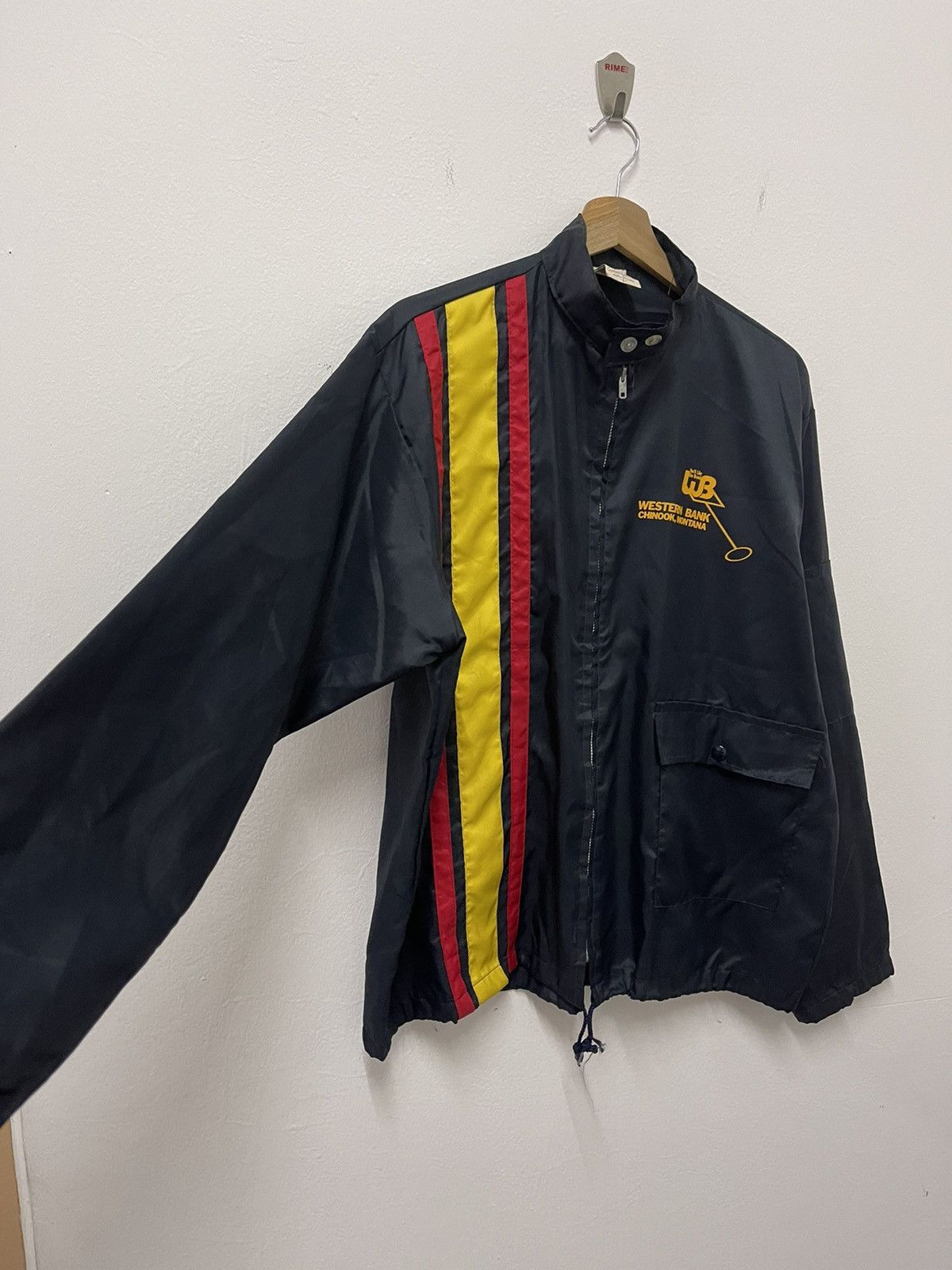 Japanese Brand × Vintage Vtg Ebert Sportwear Western Bank Sewn Patch Striped Jacket Size US L / EU 52-54 / 3 - 3 Thumbnail