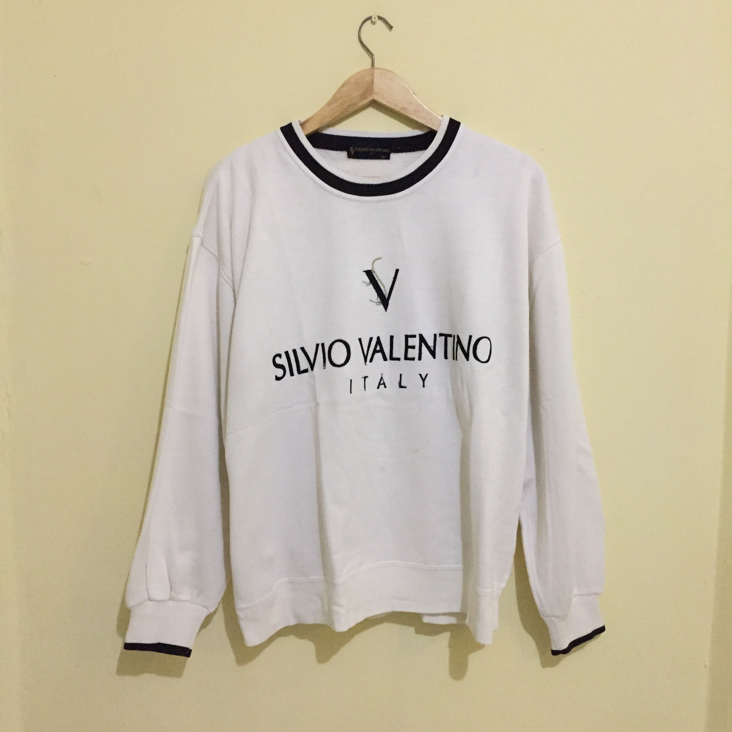 Valentino Vintage Silvio Valentino 90s embroidery sweatshirt | Grailed