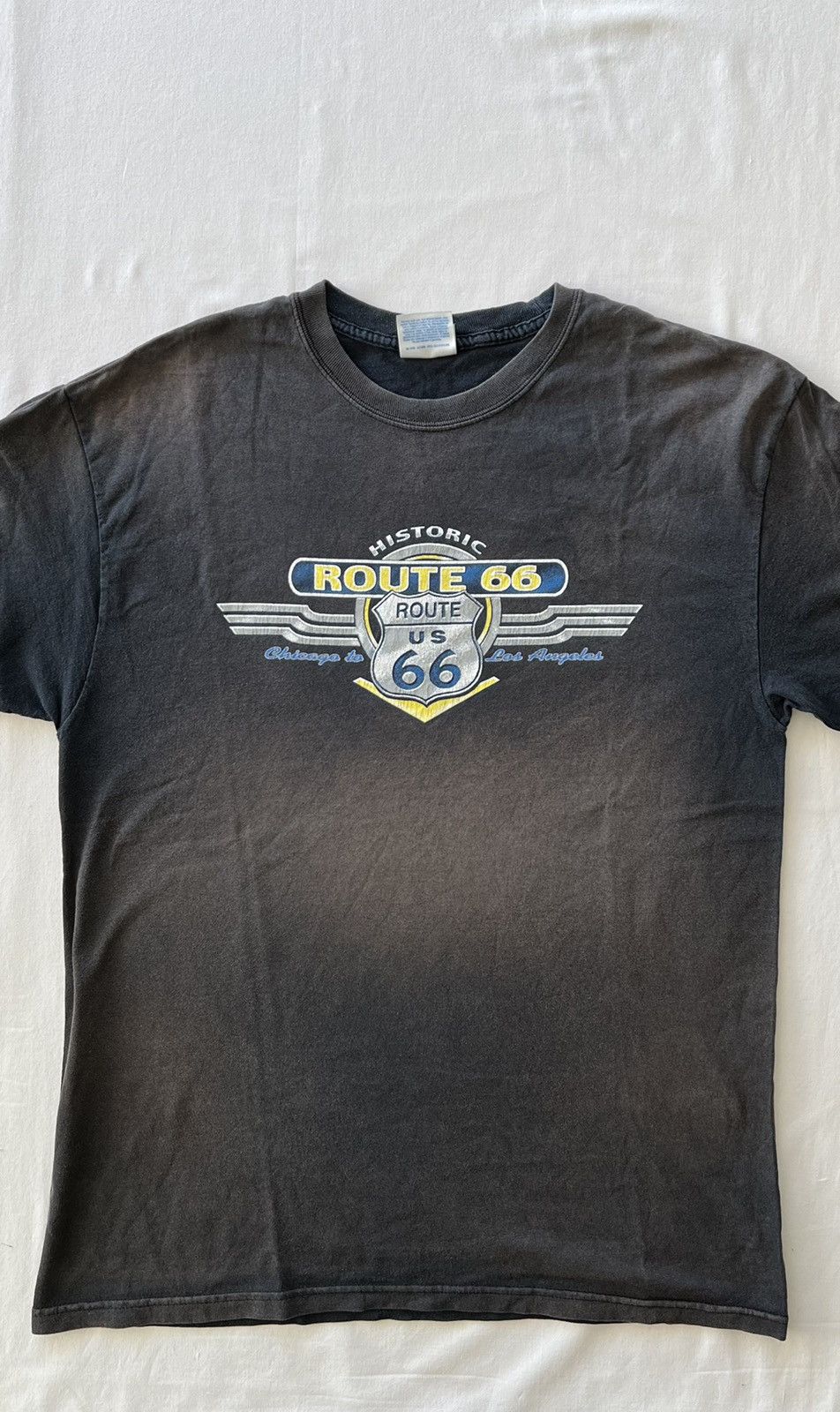 Band Tees Vintage 2000s Route 66 Historic Chicago to LA Sun Faded Tee Size US L / EU 52-54 / 3 - 3 Thumbnail