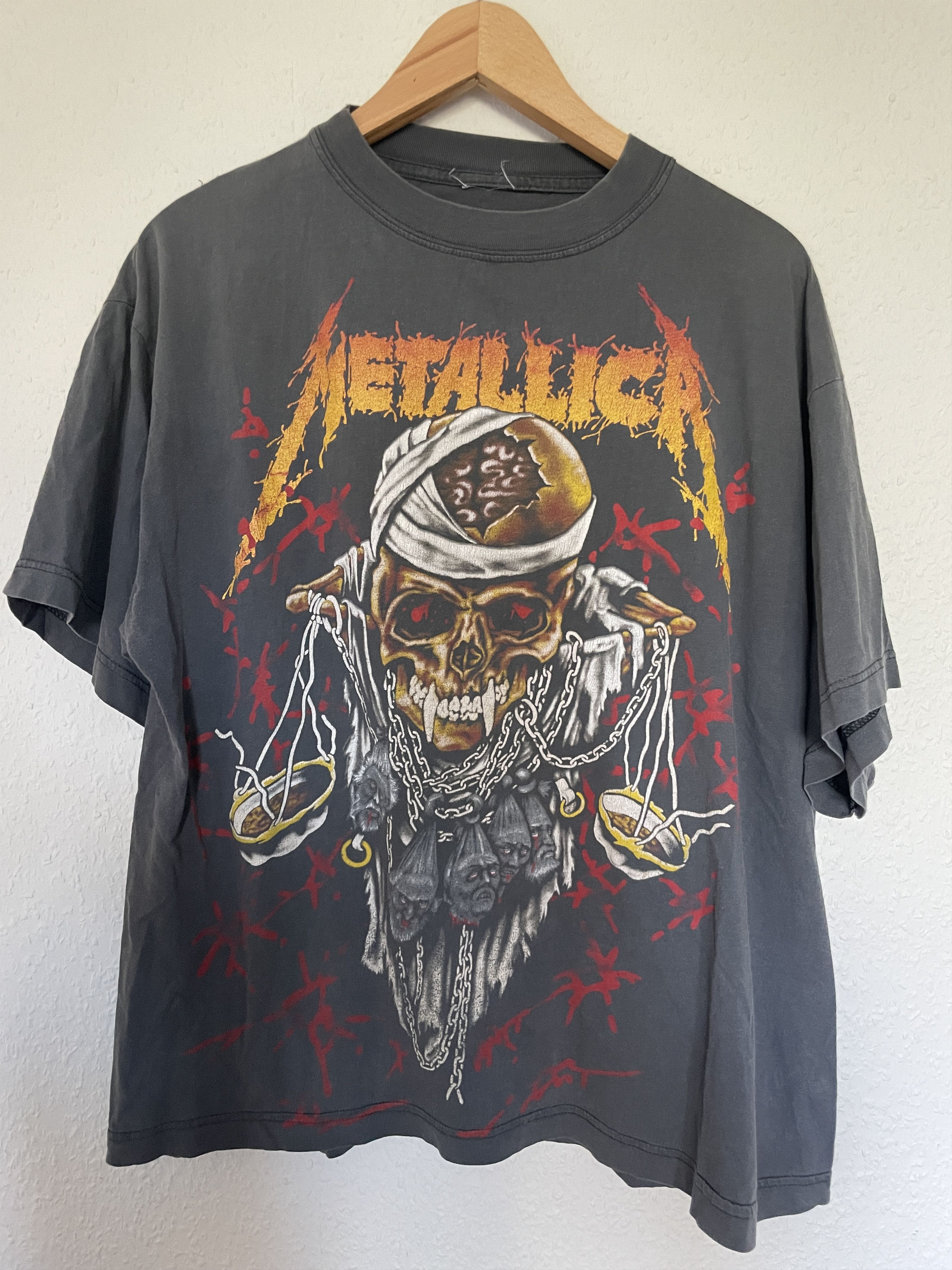 Band Tees × Vintage Vintage 90s rare Metallica Bootleg T-shirt