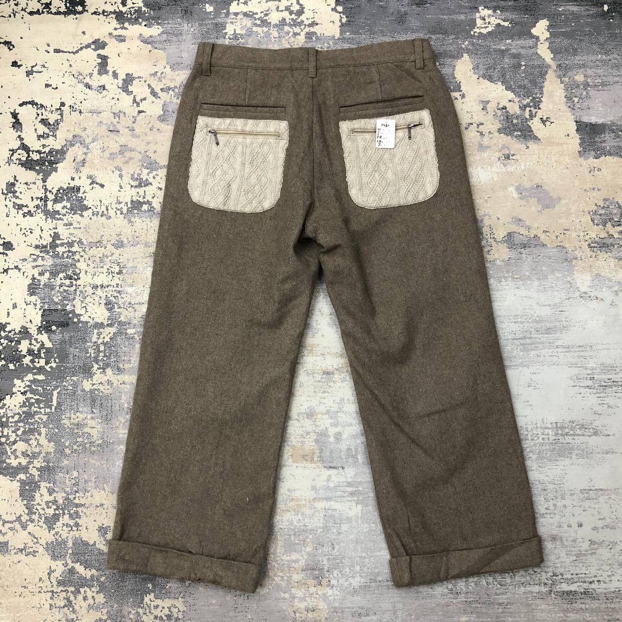 Vintage P231 VTG PALM D'OR WOOL ANKLE PANTS Size US 34 / EU 50 - 1 Thumbnail