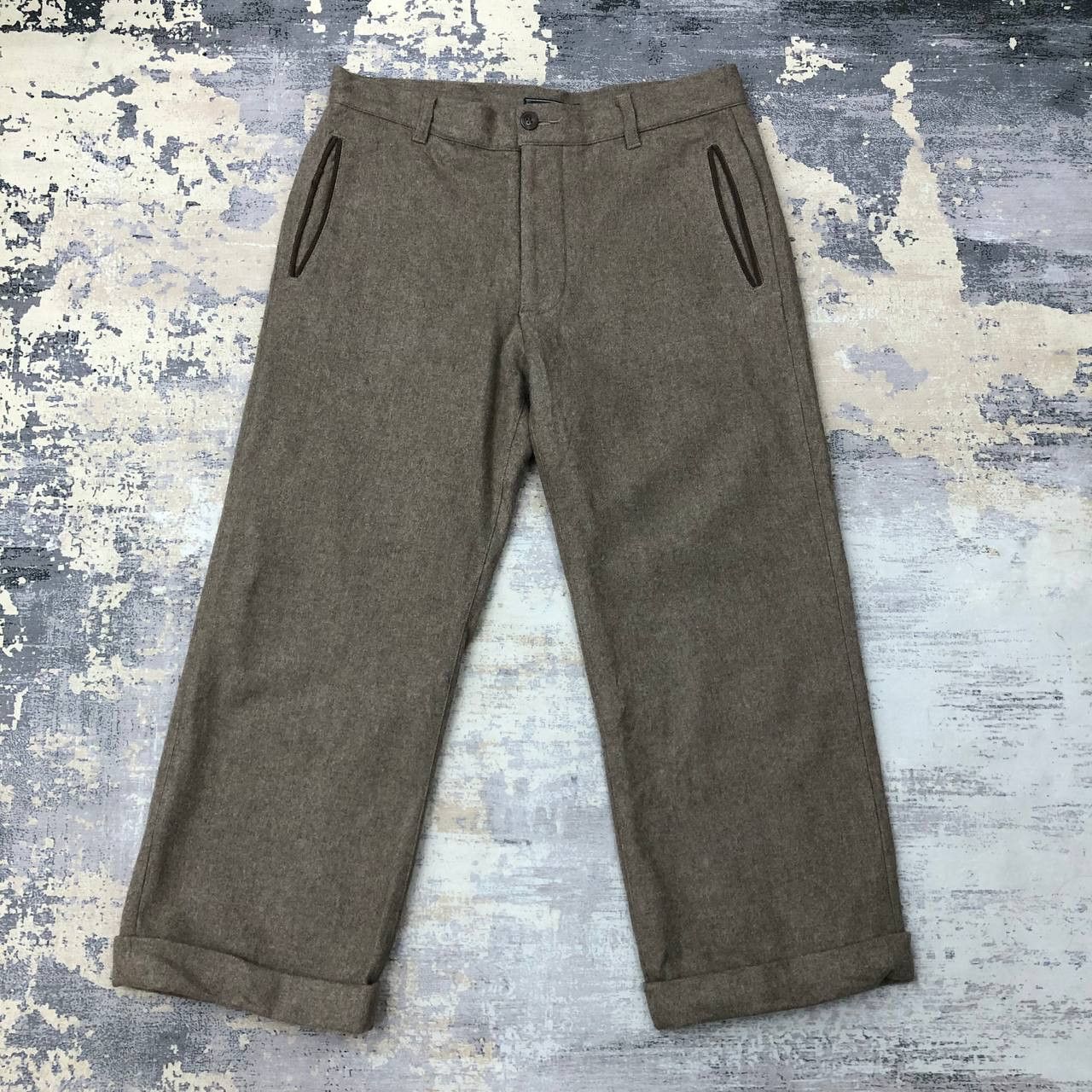 Vintage P231 VTG PALM D'OR WOOL ANKLE PANTS Size US 34 / EU 50 - 2 Thumbnail