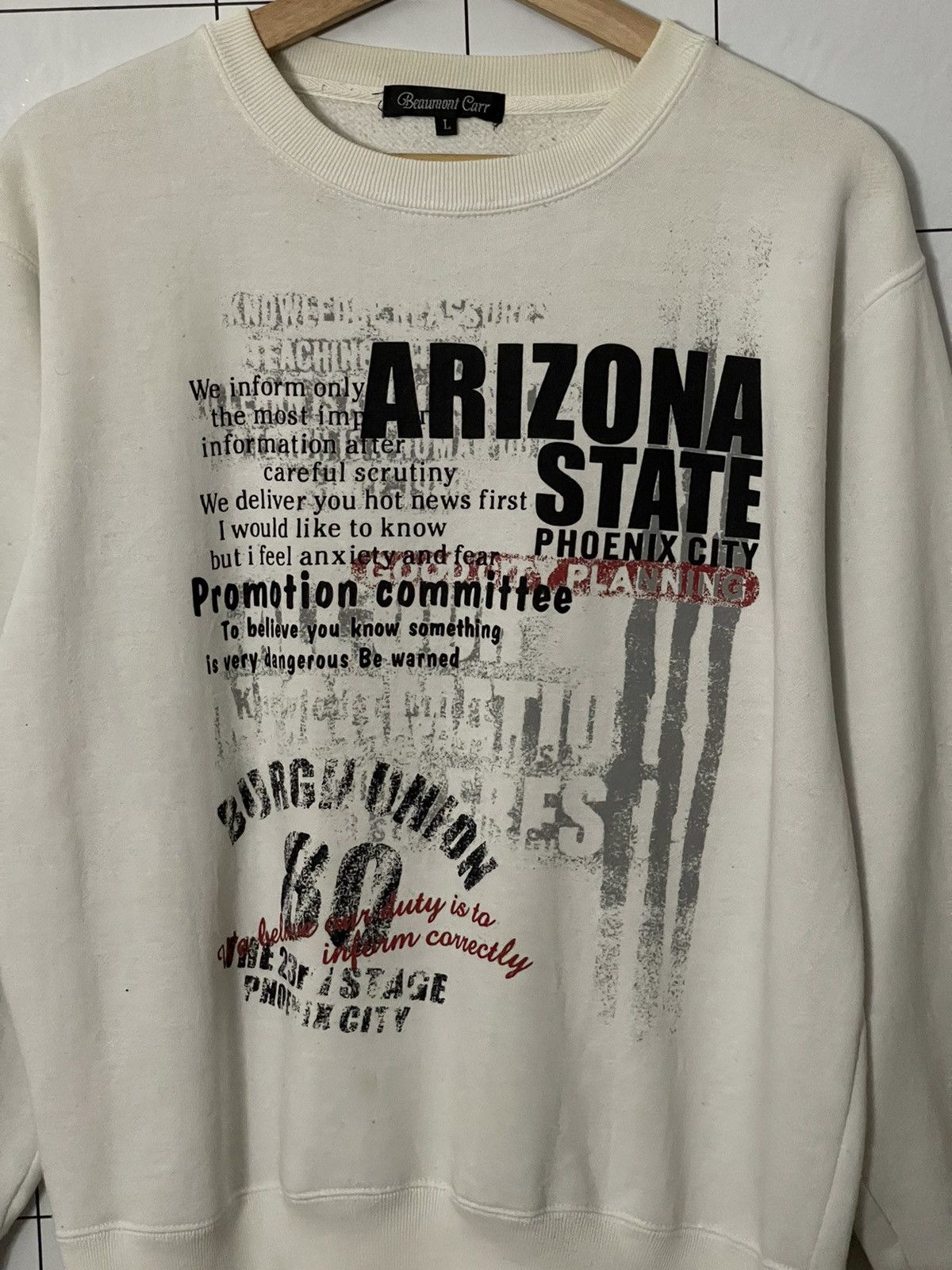Japanese Brand × Vintage Vintage Arizona State Poem Printed Sweatshirt Size US M / EU 48-50 / 2 - 2 Thumbnail