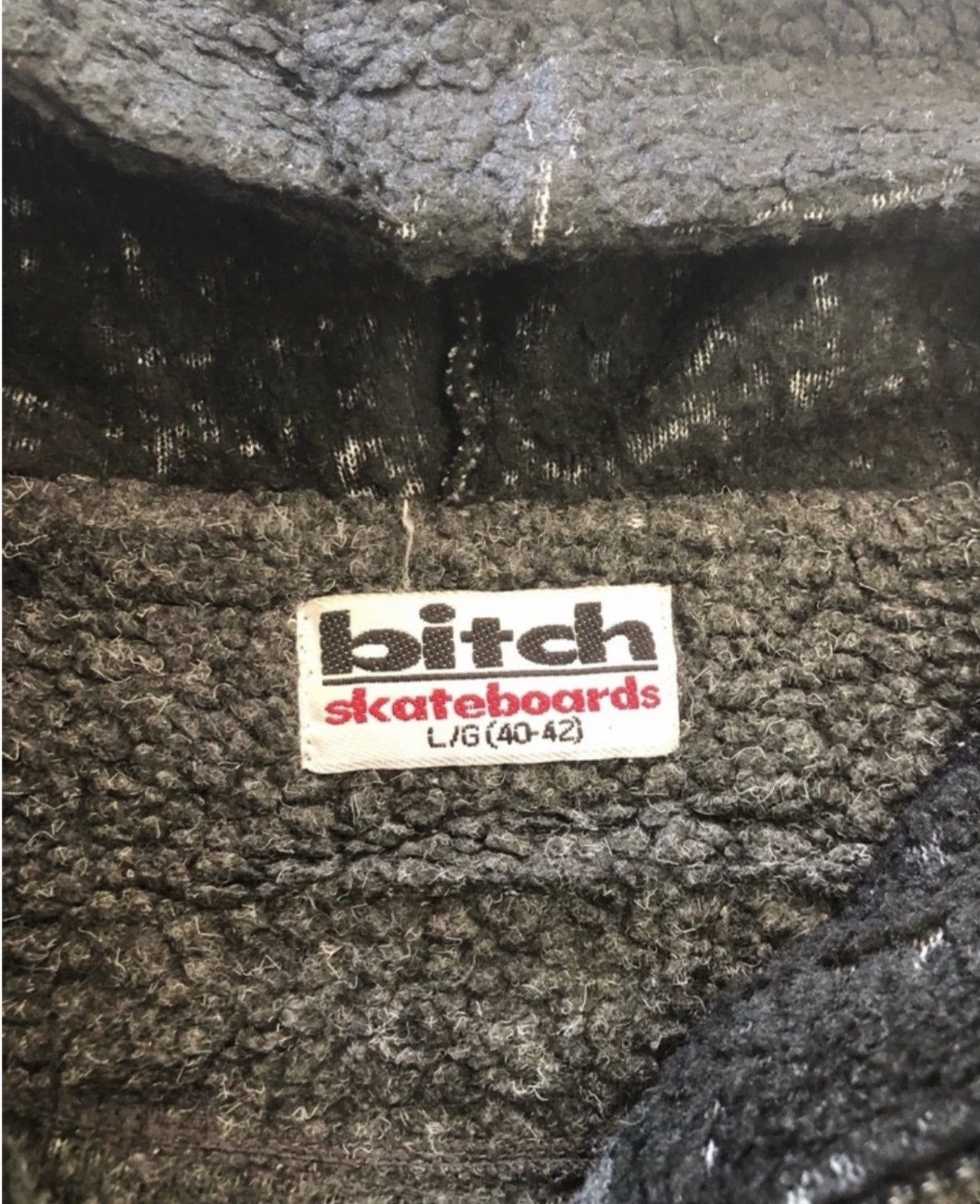 Vintage 90’s BITCH SKATEBOARDS SHERPA FLEECE Size US L / EU 52-54 / 3 - 4 Thumbnail