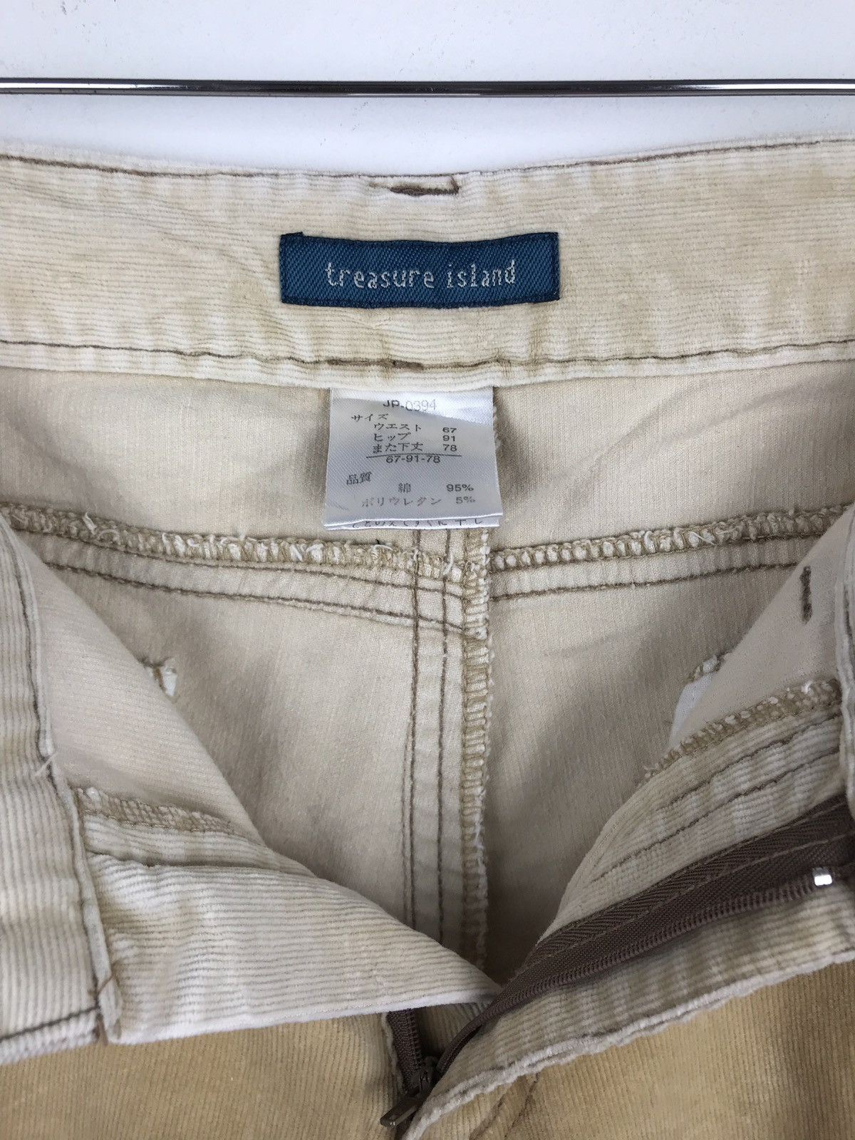 Japanese Brand Treasure Island Corduroy Cargo Pocket Size US 29 - 6 Thumbnail