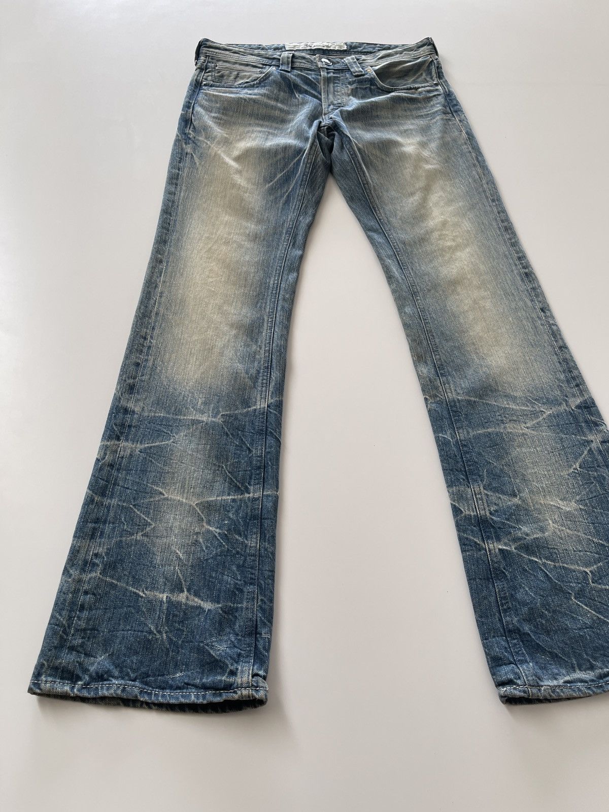 Japanese Brand Vintage Big John Flare Denim Size US 31 - 5 Thumbnail