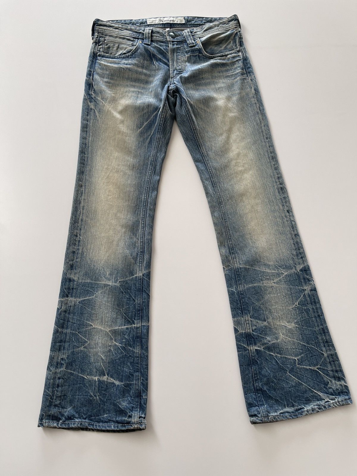 Japanese Brand Vintage Big John Flare Denim Size US 31 - 4 Thumbnail