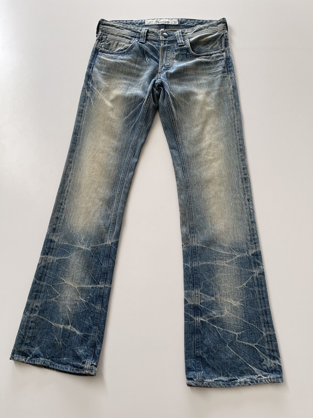 Japanese Brand Vintage Big John Flare Denim Size US 31 - 3 Thumbnail