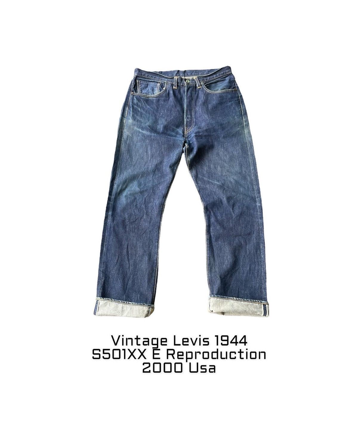 image of Steals Vintage 2000 Levis S501Xx E 1944 Model in Blue, Men's (Size 34)